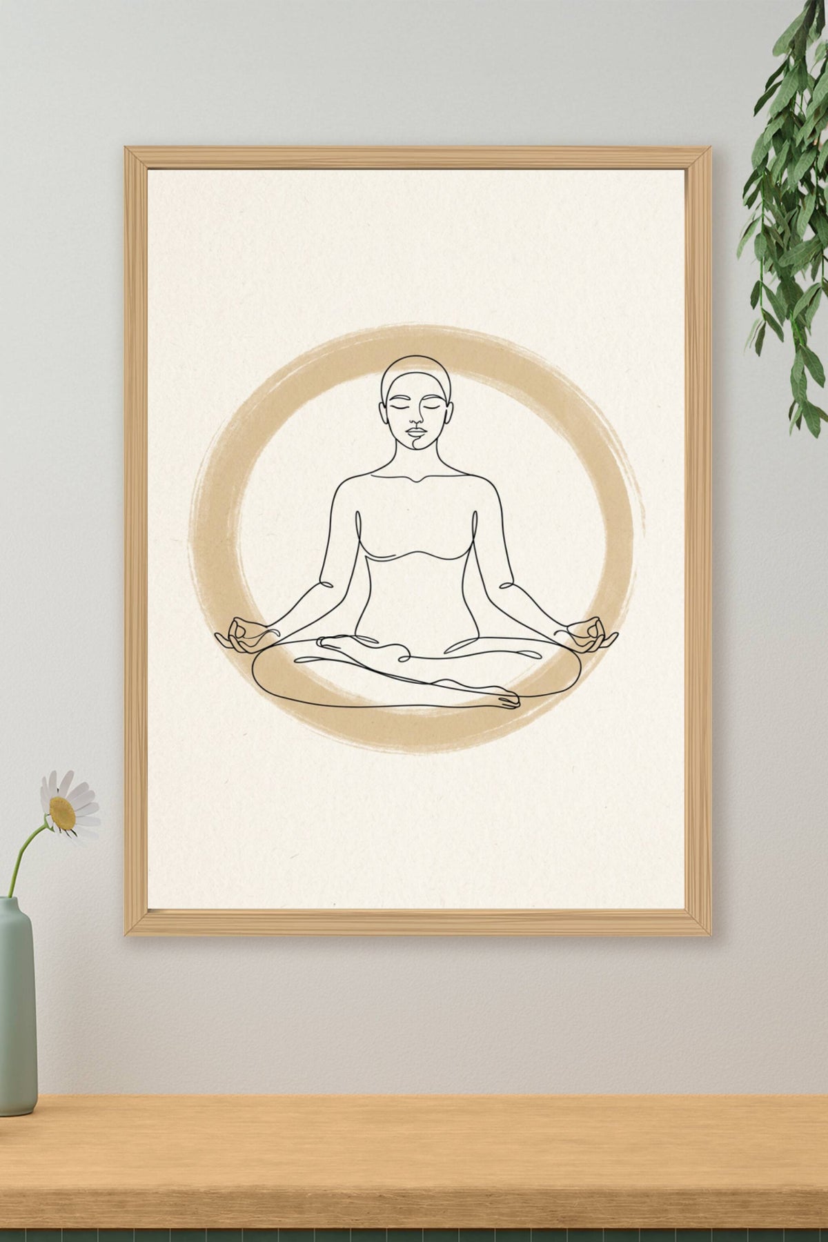 Affiche Chambre Méditation - Poster Line Art
