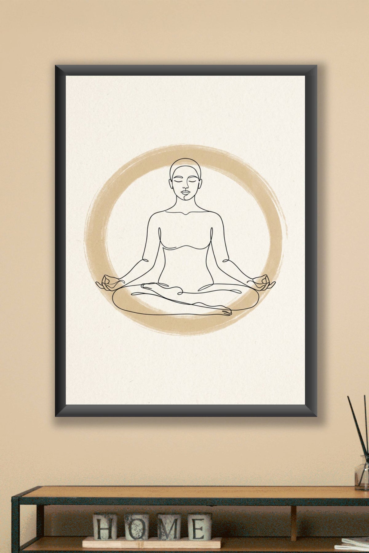 Affiche Chambre Méditation - Poster Line Art