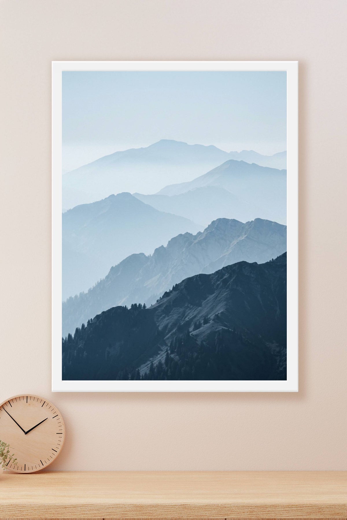 Affiche Chambre Montagnes Bleues - Poster Paysage