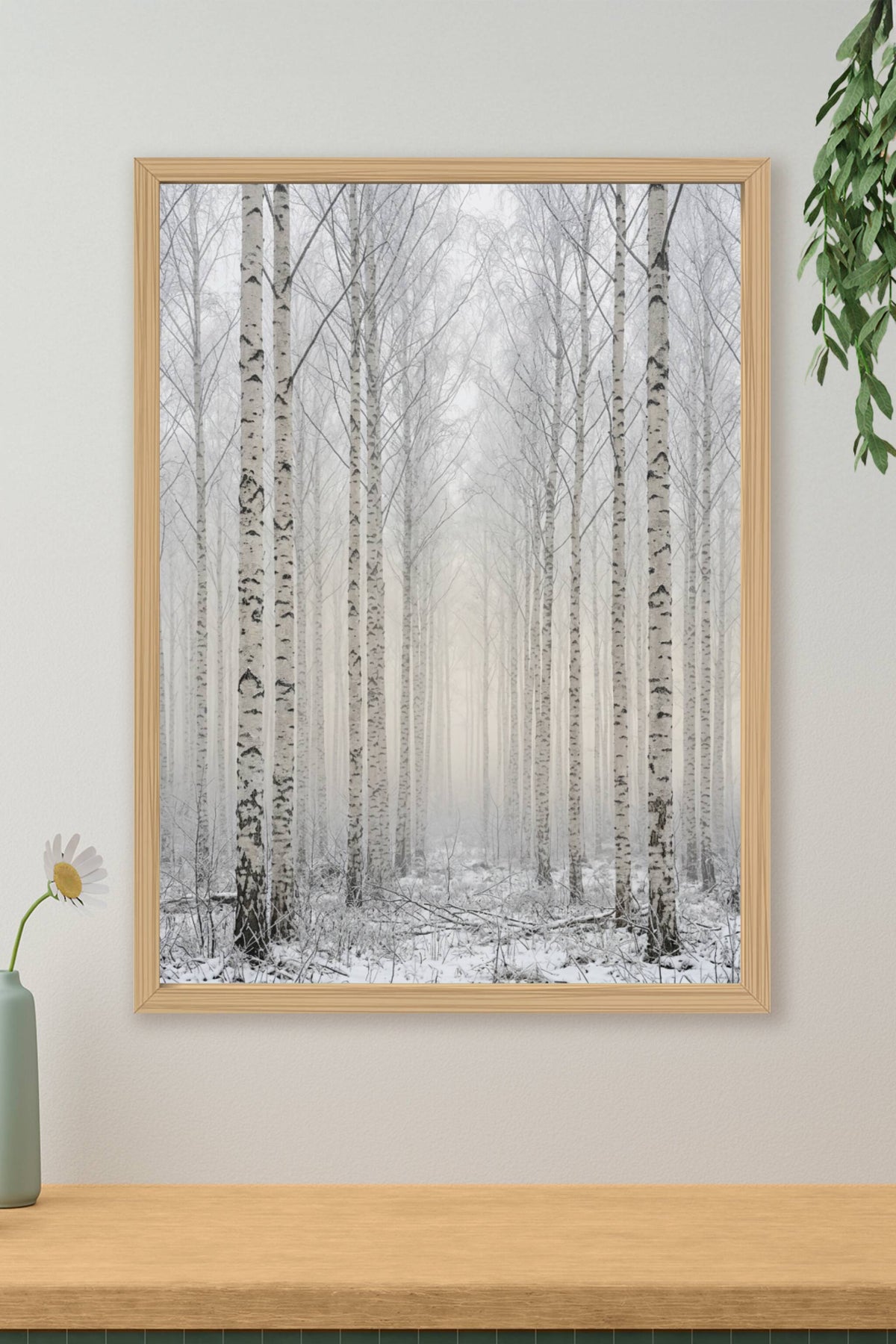 Affiche Chambre Forêt de Bouleaux - Poster Paysage