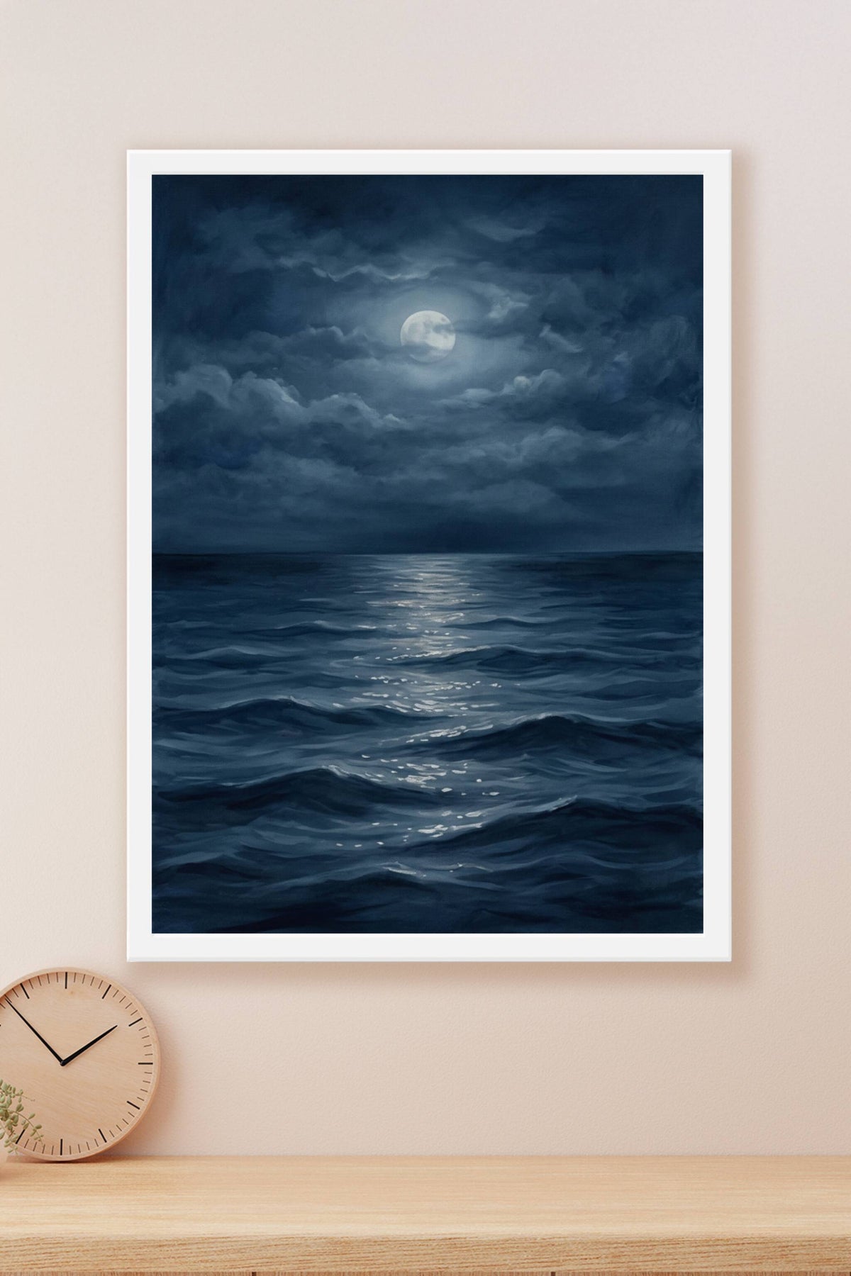 Affiche Chambre Mer au Clair de Lune - Poster Paysage