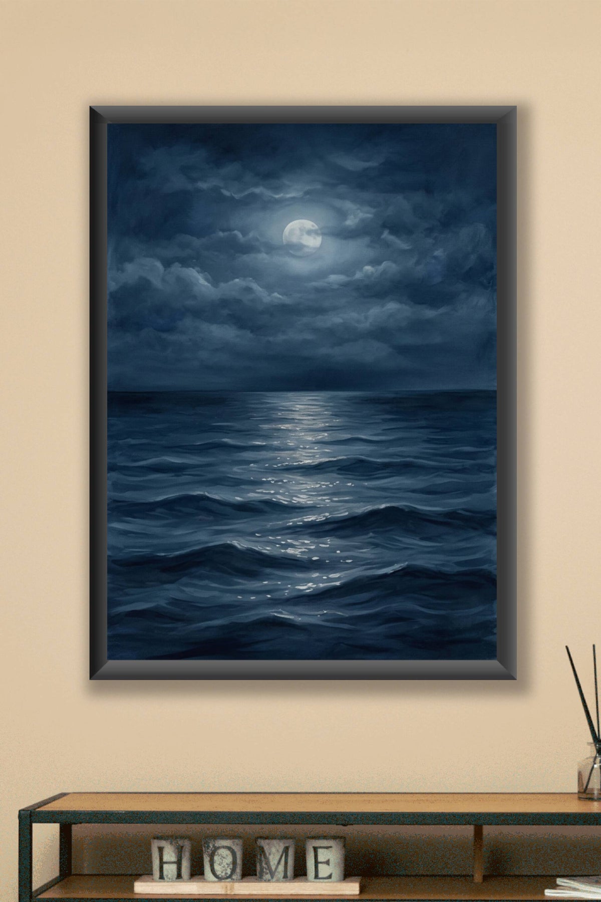 Affiche Chambre Mer au Clair de Lune - Poster Paysage