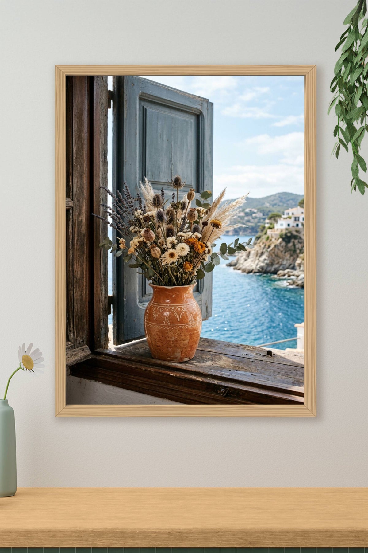 Affiche Chambre Vase et Mer - Poster Méditerranée