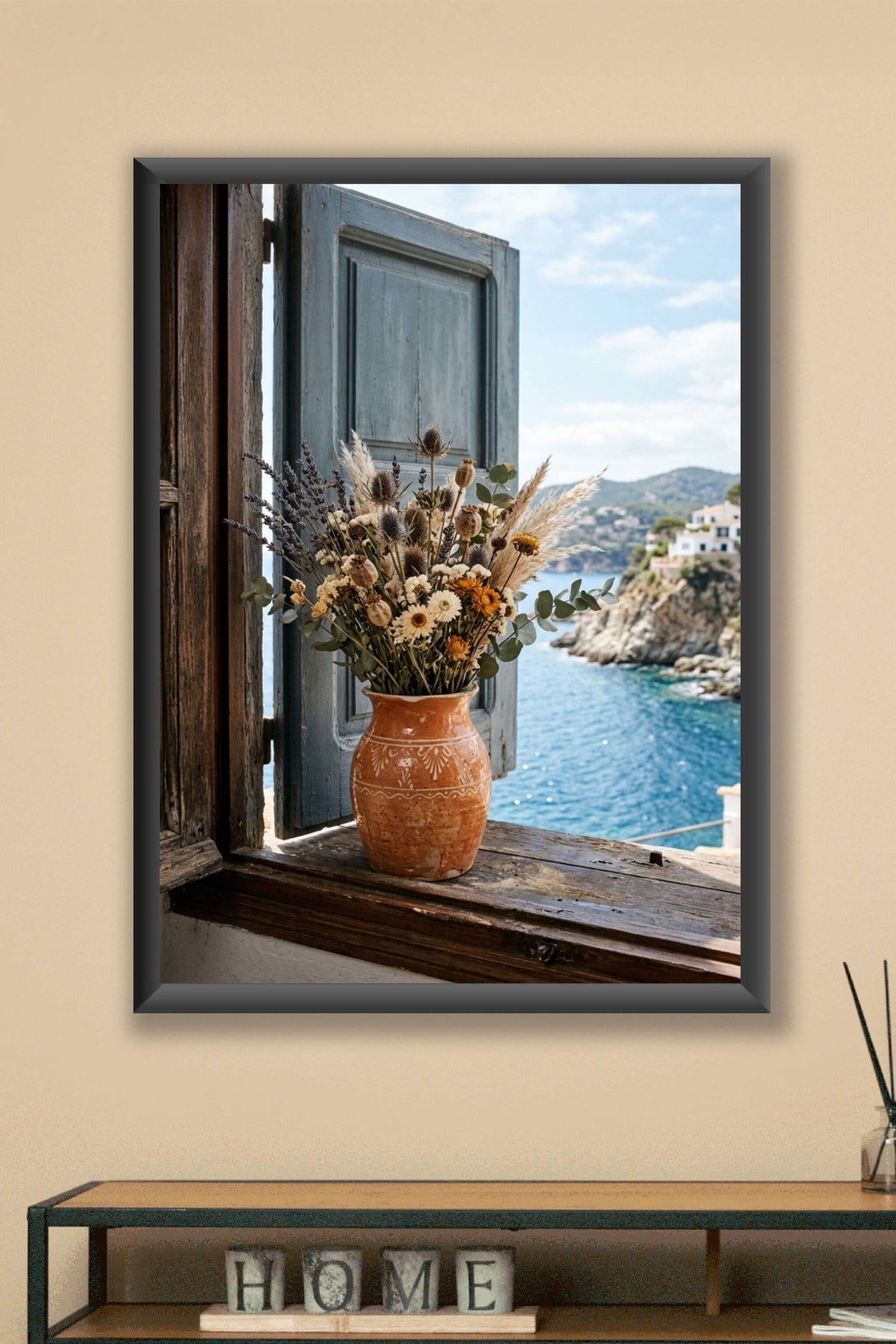 Affiche Chambre Vase et Mer - Poster Méditerranée