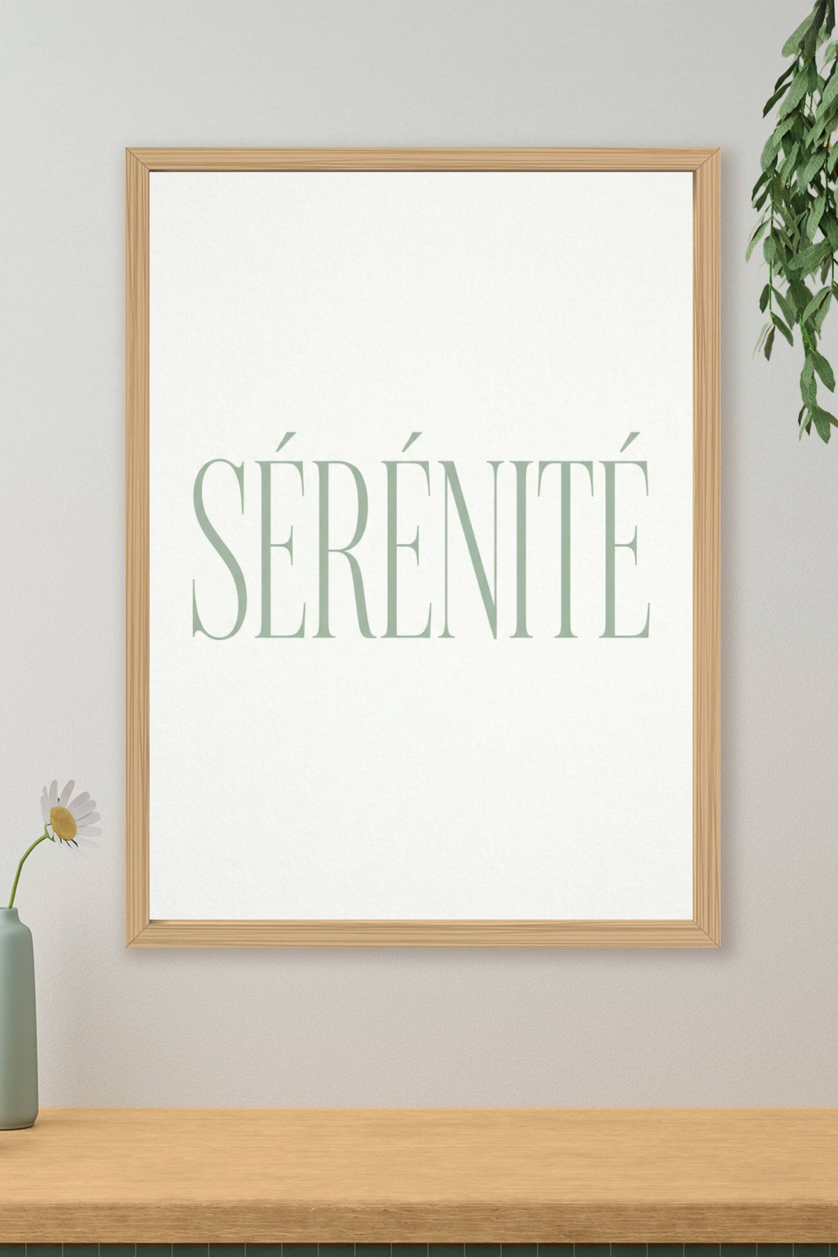 Affiche Chambre Sérénité - Poster Citation
