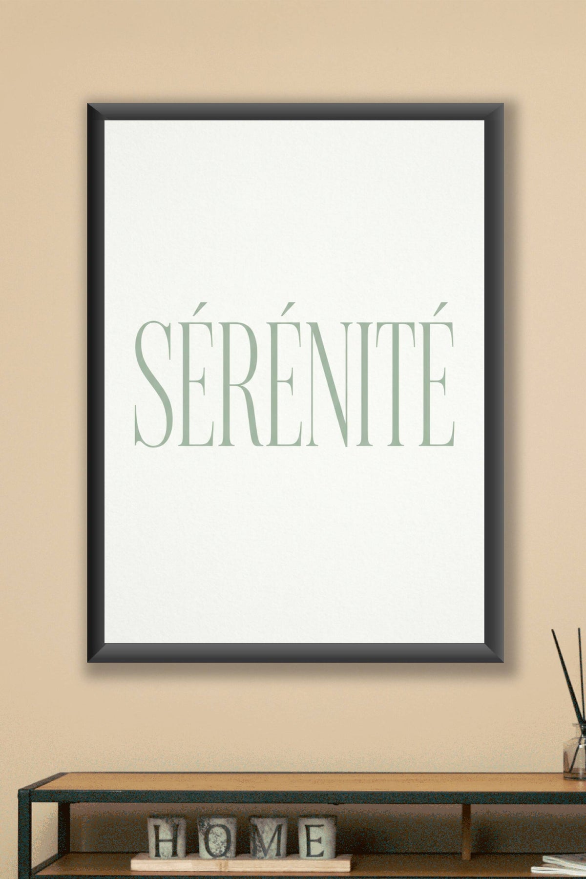 Affiche Chambre Sérénité - Poster Citation