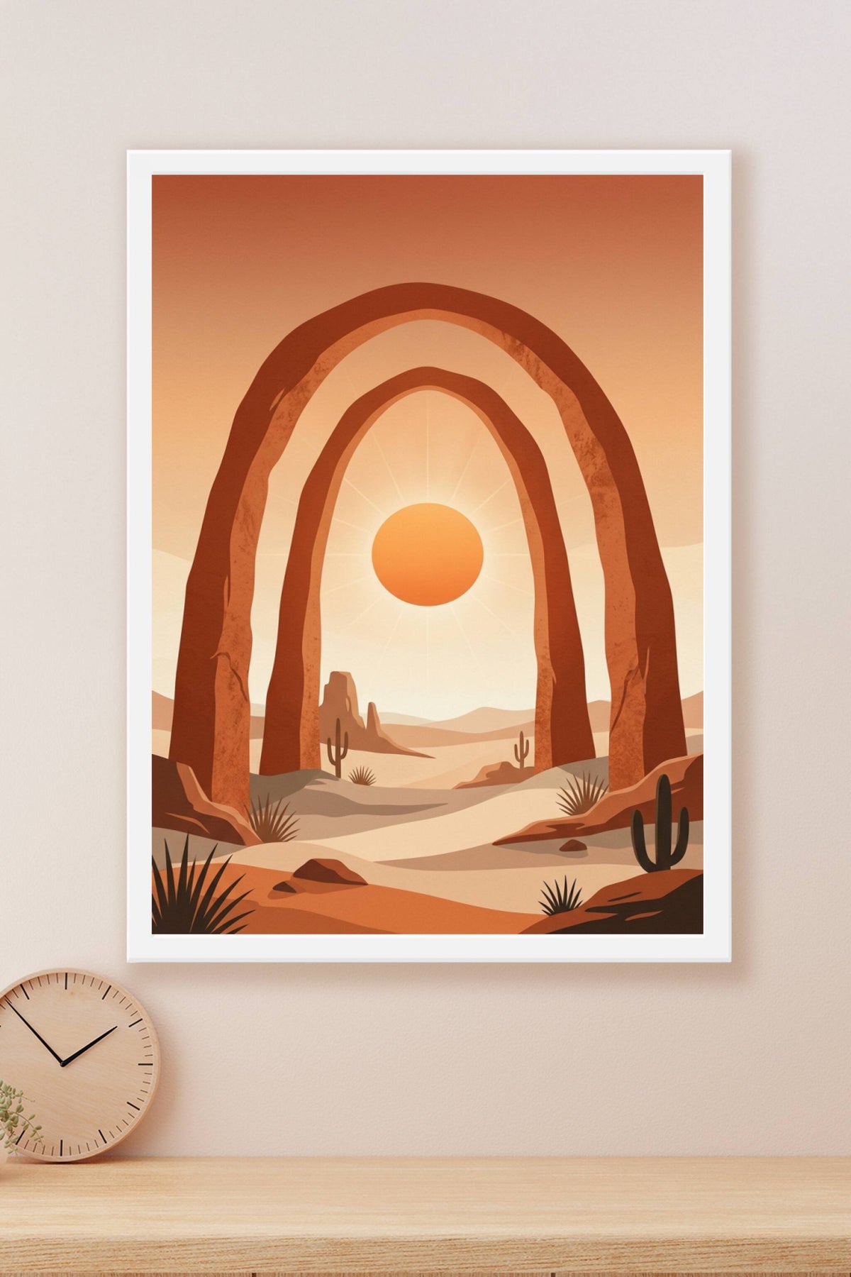 Affiche Chambre Soleil entre les Arches - Poster Boho