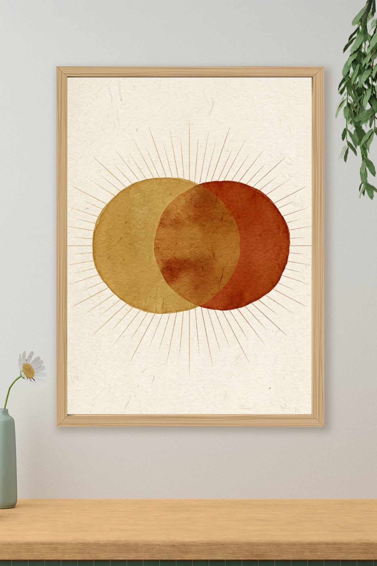 Affiche Chambre Soleils Superposés - Poster Boho