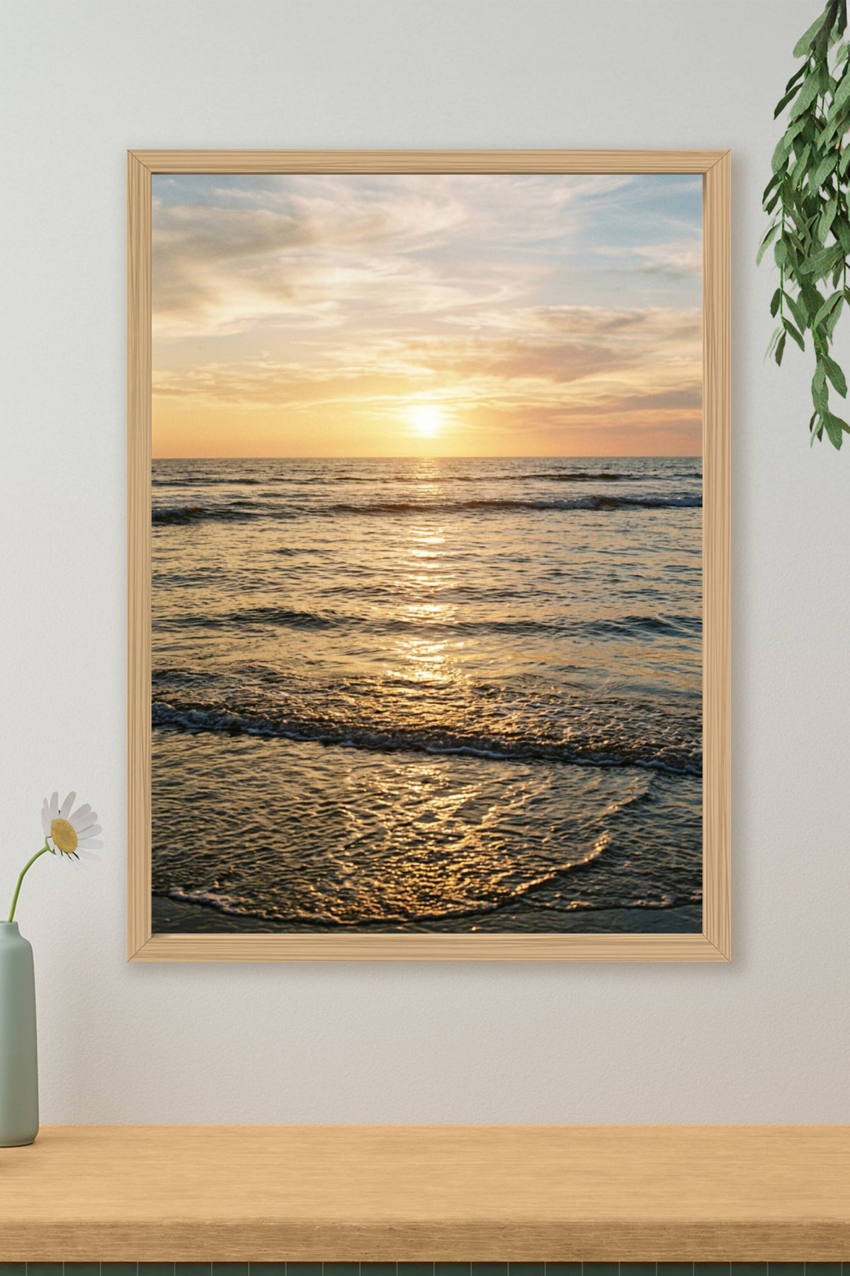 Affiche Chambre Ado Océan Doré - Poster Surf