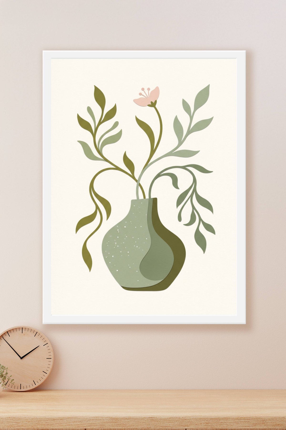 Affiche Chambre Ado Vase Abstrait - Poster Botanique
