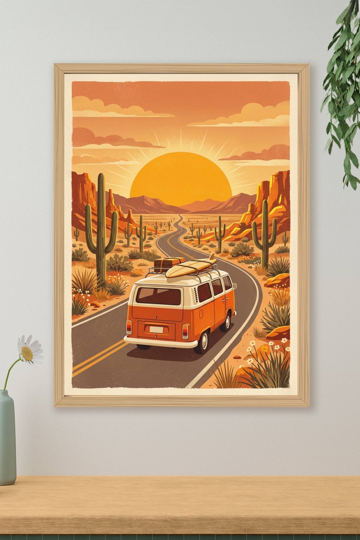 Affiche Chambre Ado Van Road Trip - Poster Aventure