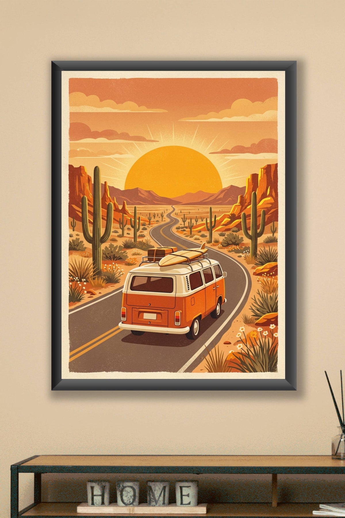 Affiche Chambre Ado Van Road Trip - Poster Aventure