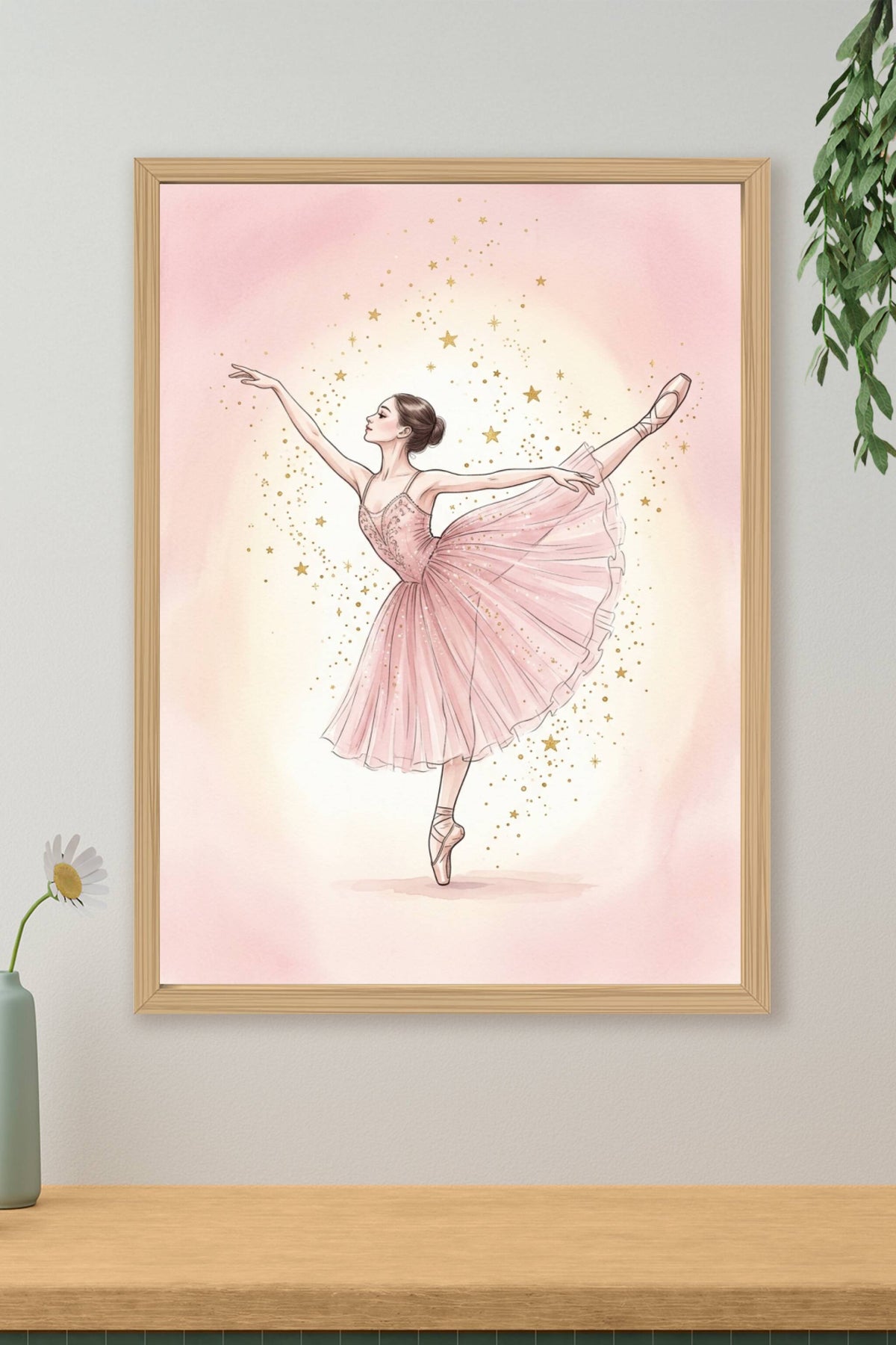 Affiche Chambre Enfant Danseuse Étoile - Poster Danse