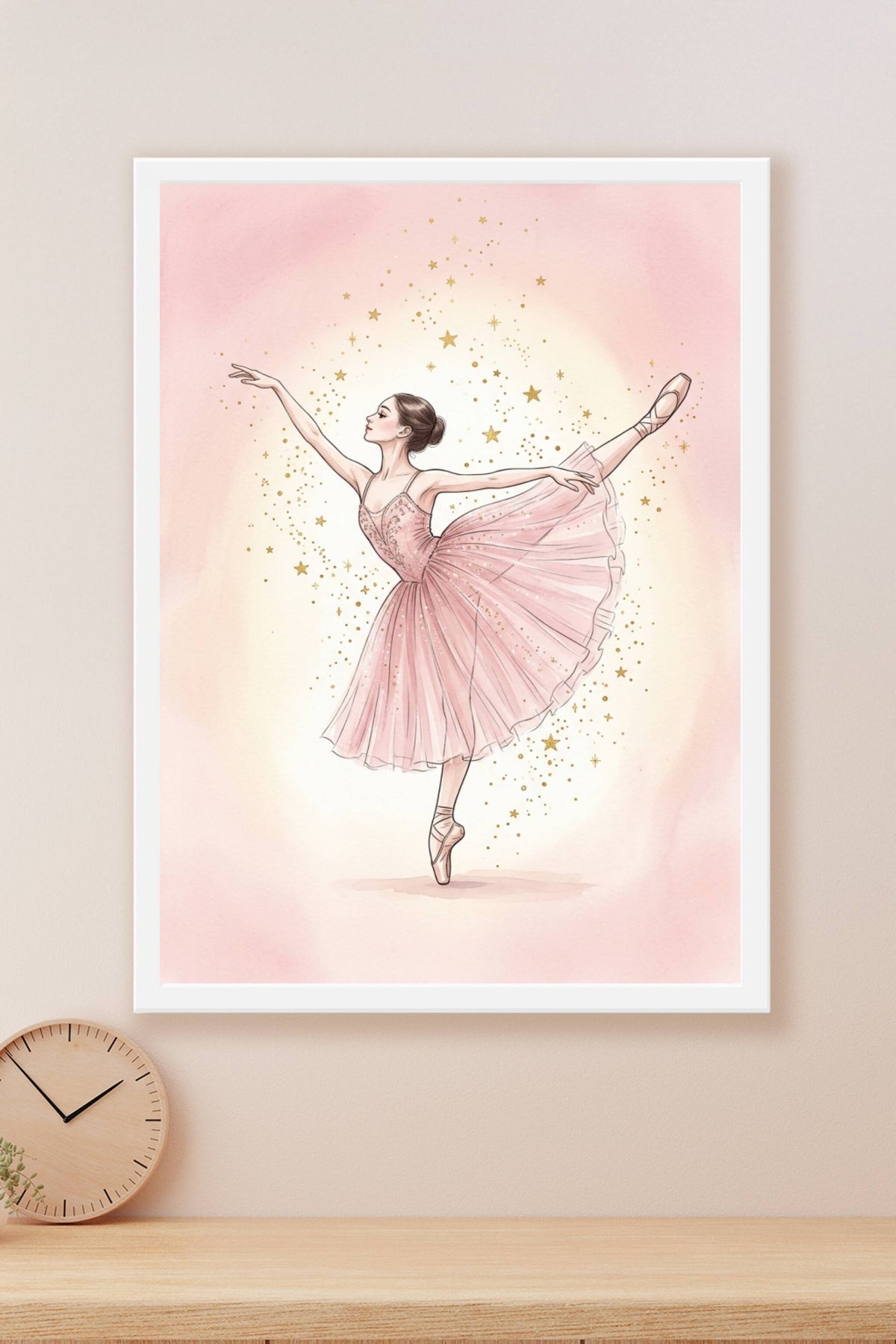 Affiche Chambre Enfant Danseuse Étoile - Poster Danse