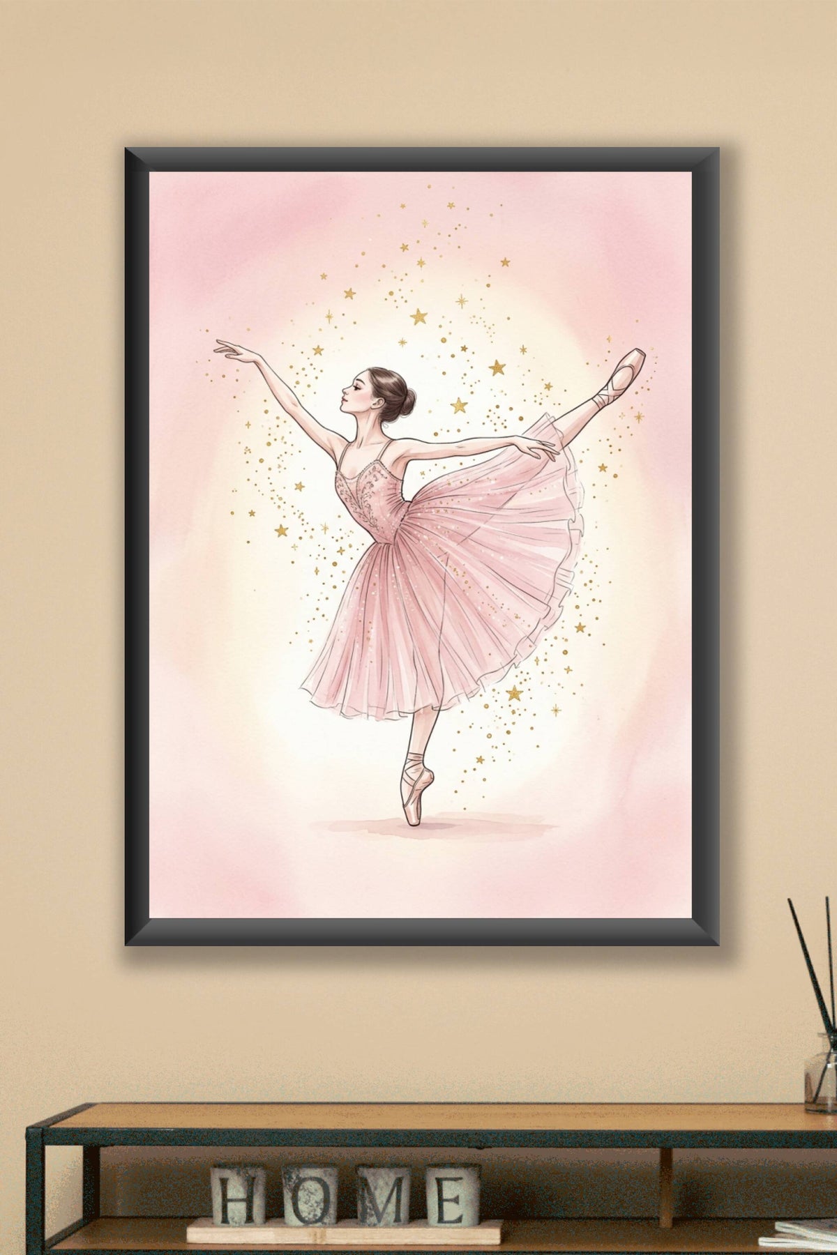Affiche Chambre Enfant Danseuse Étoile - Poster Danse