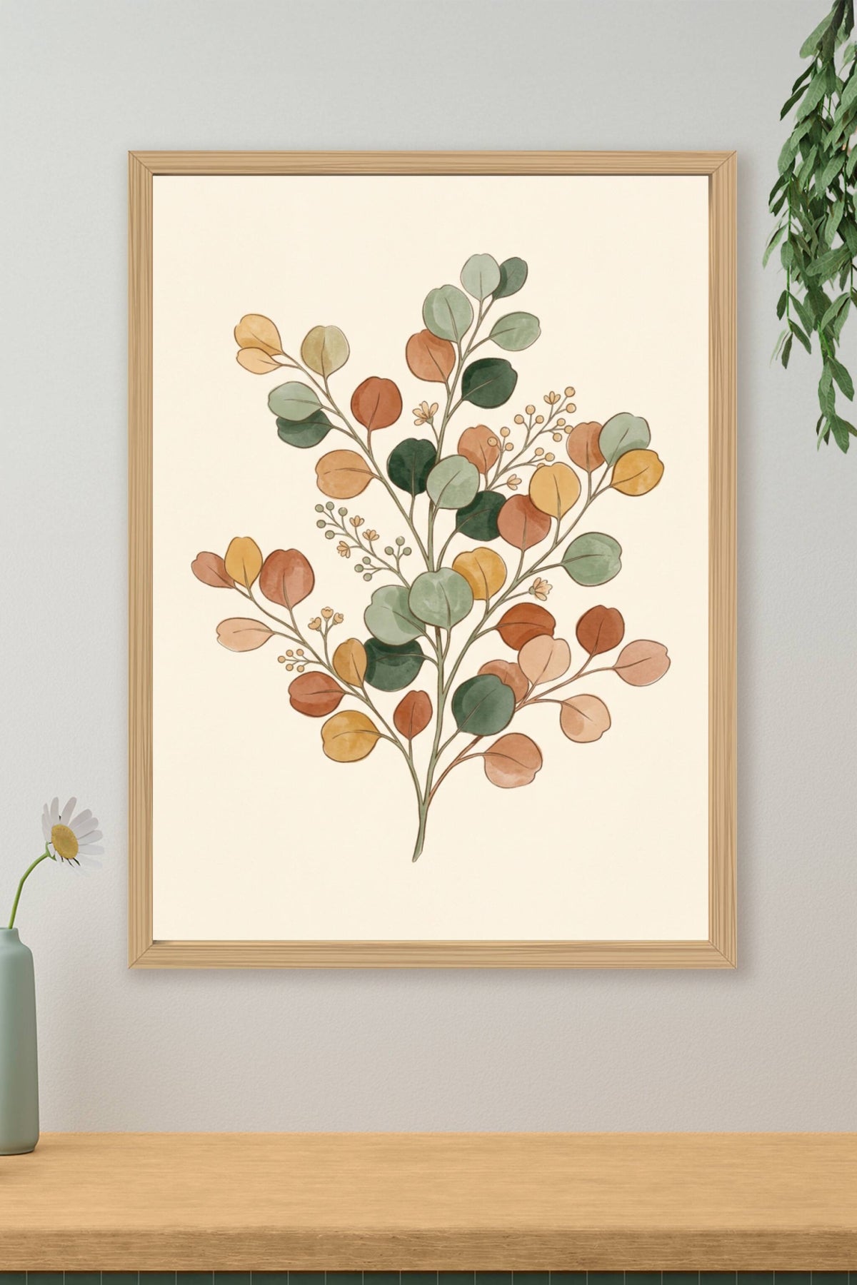 Affiche Chambre Bébé Branche d'Eucalyptus - Poster Boho