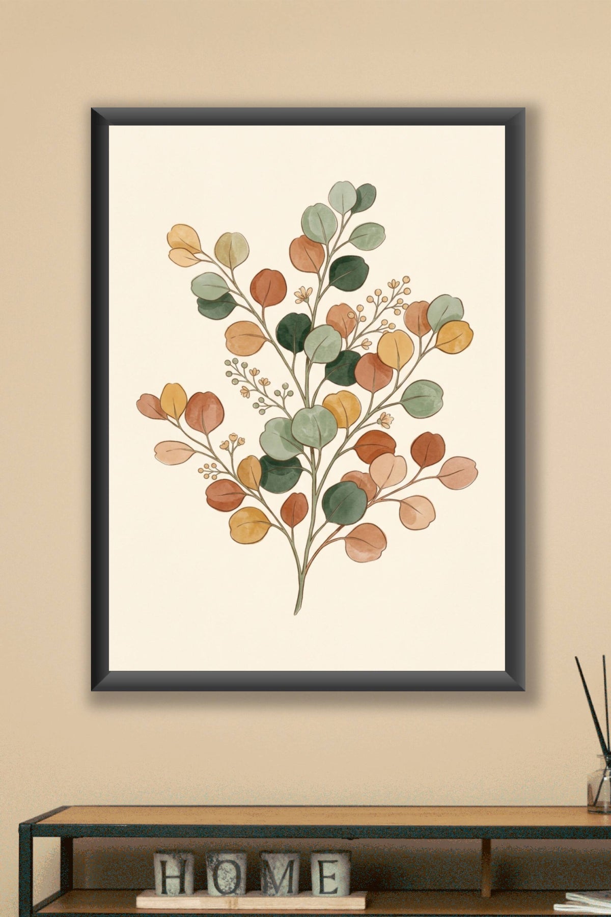 Affiche Chambre Bébé Branche d'Eucalyptus - Poster Boho