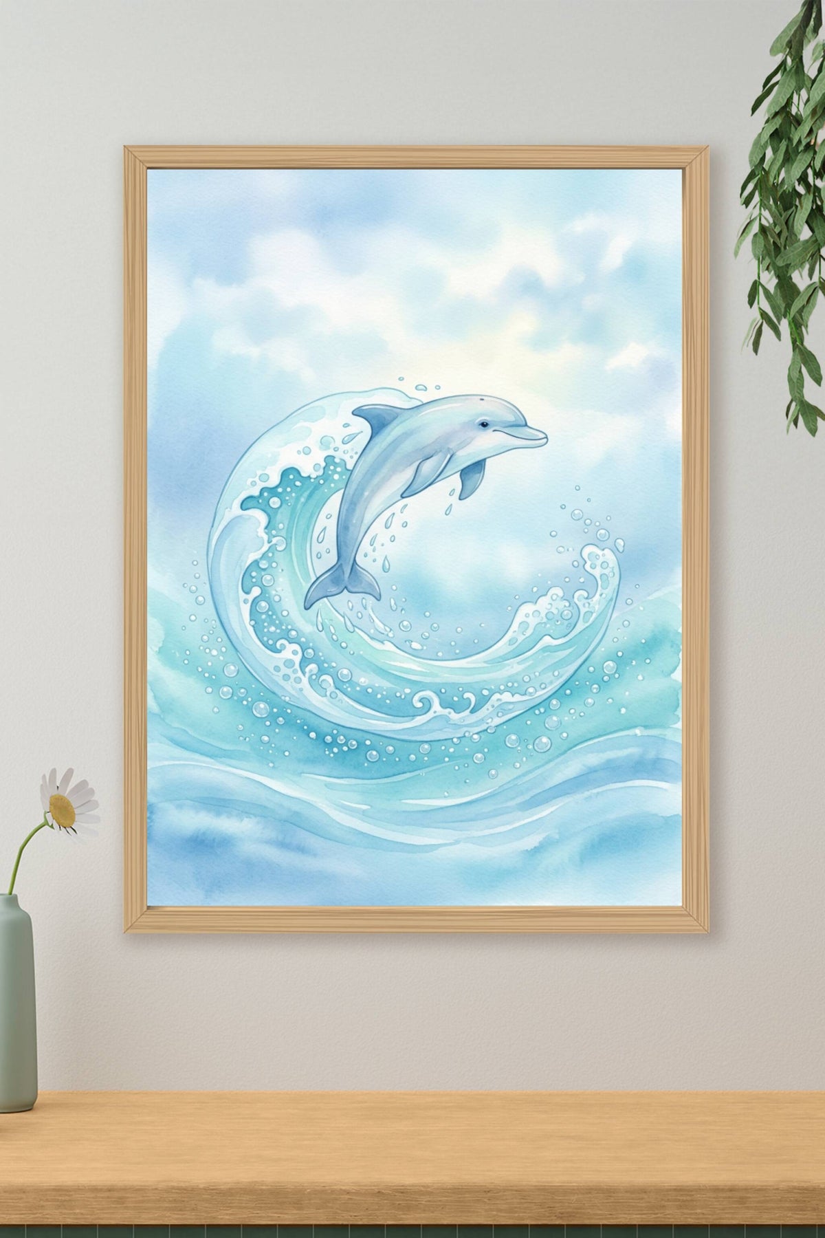 Affiche Chambre Enfant Dauphin - Poster Océan