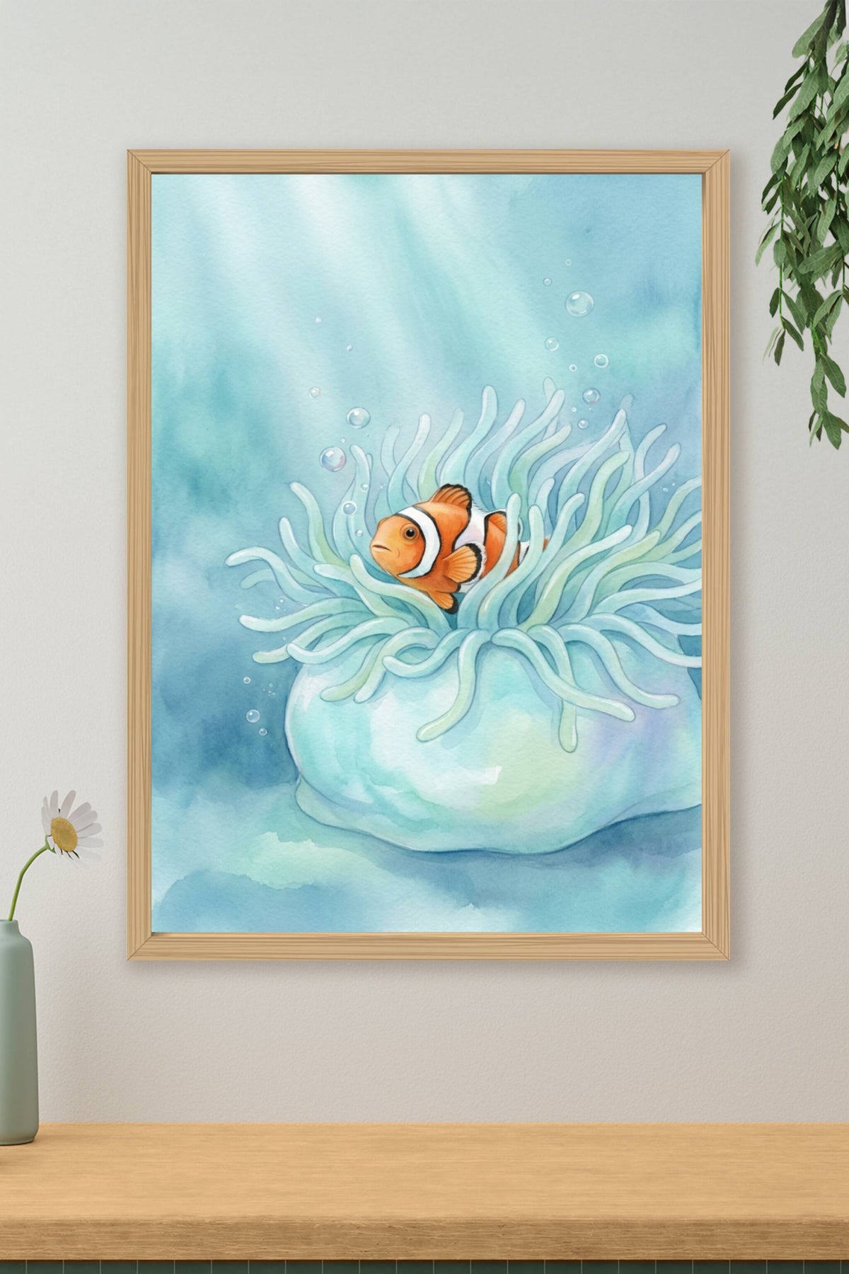 Affiche Chambre Enfant Poisson-Clown - Poster Océan