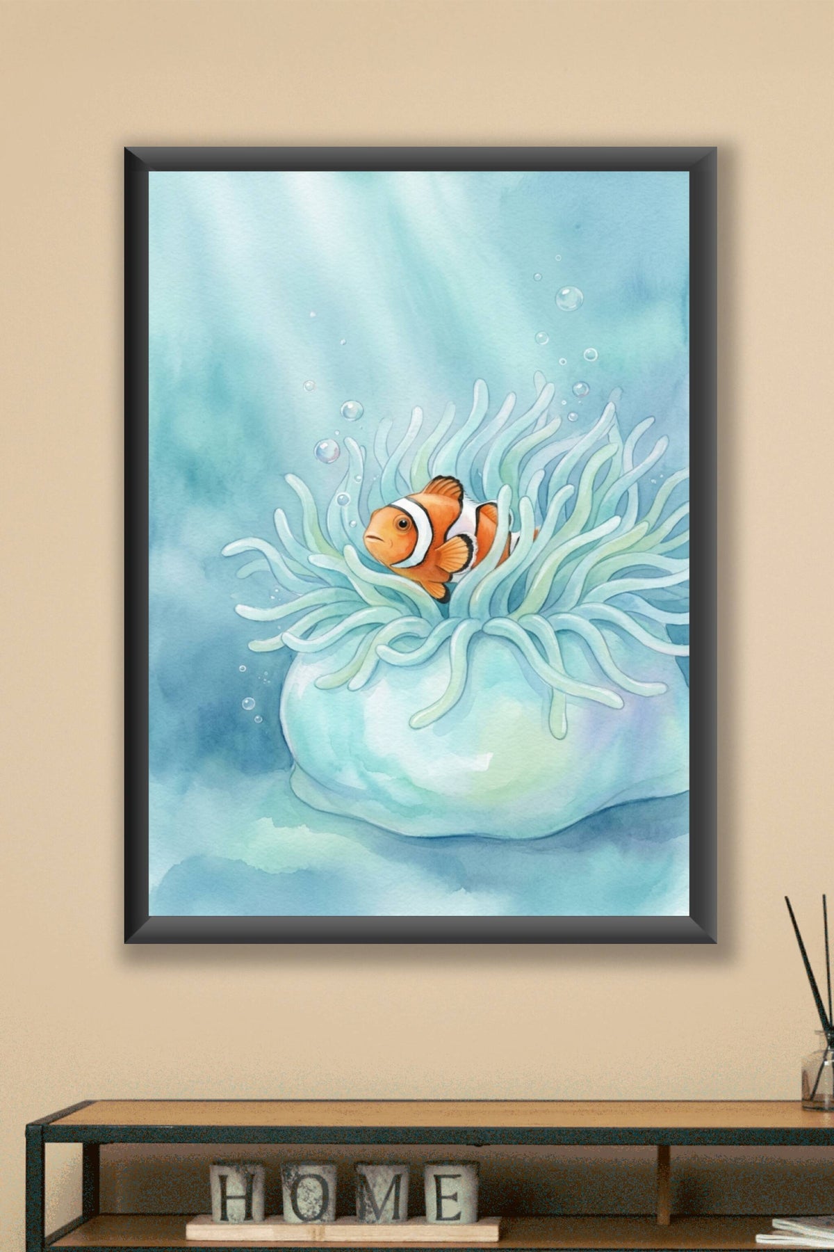 Affiche Chambre Enfant Poisson-Clown - Poster Océan
