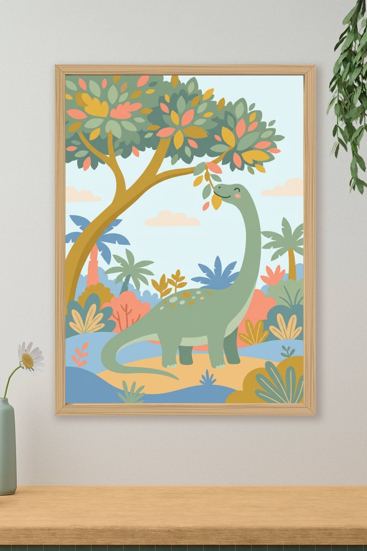 Affiche Chambre Enfant Diplodocus - Poster Dinosaures