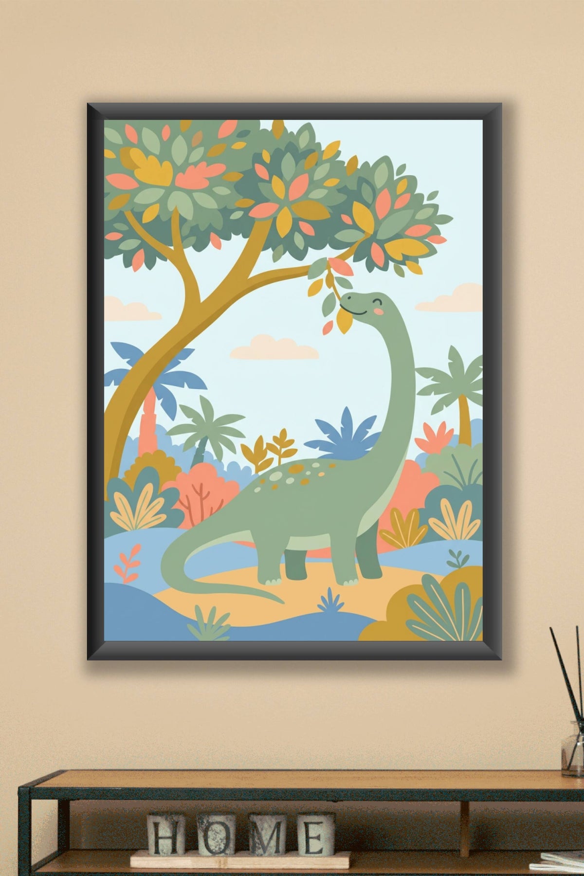 Affiche Chambre Enfant Diplodocus - Poster Dinosaures
