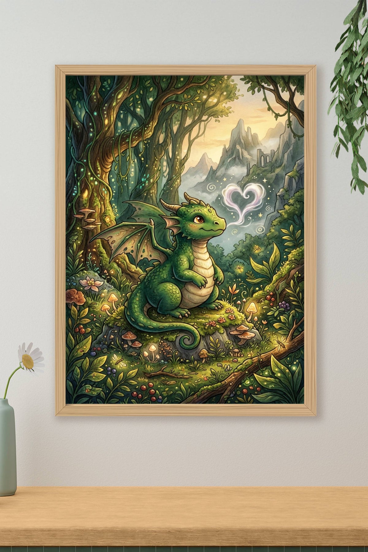 Affiche Chambre Enfant Dragon Gentil - Poster Aventure