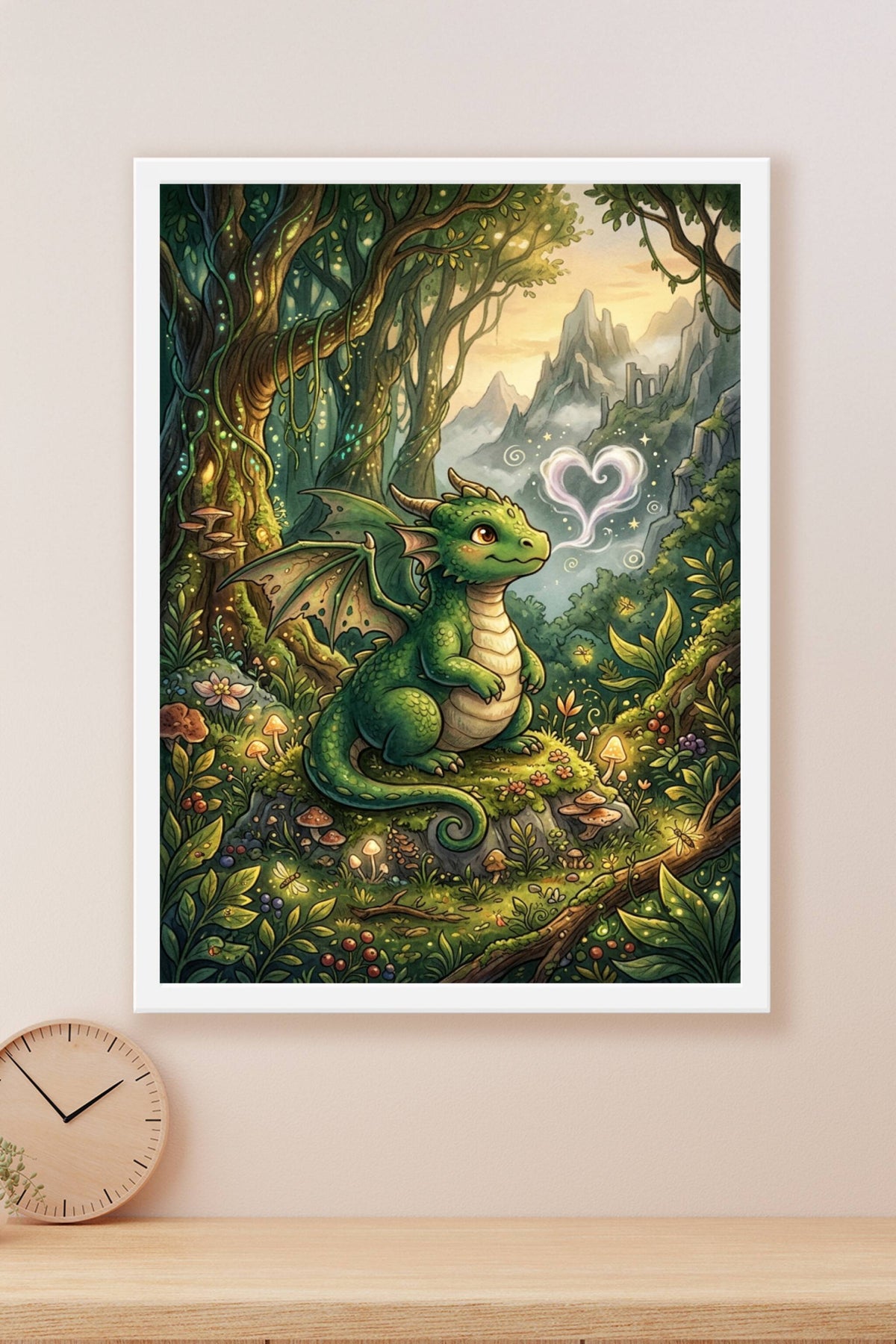 Affiche Chambre Enfant Dragon Gentil - Poster Aventure