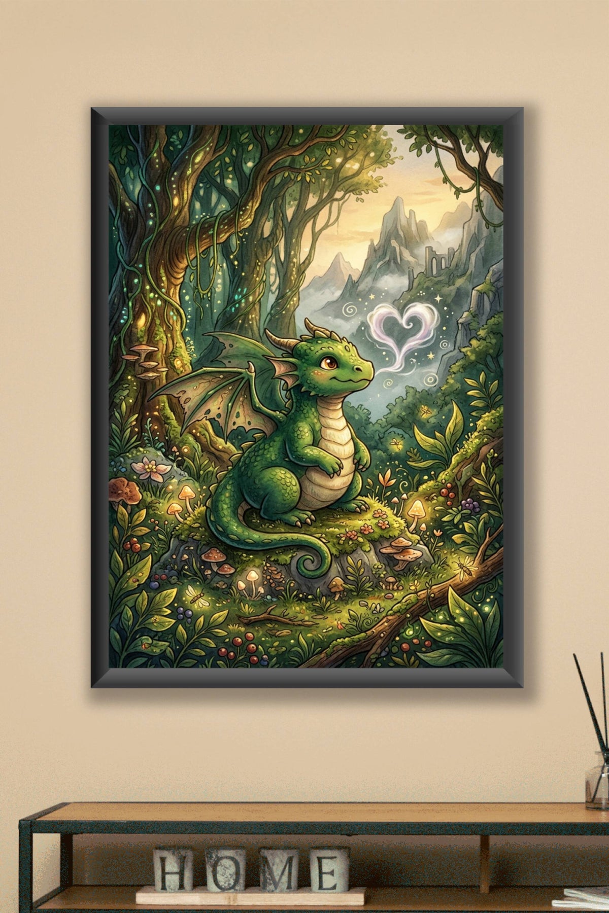 Affiche Chambre Enfant Dragon Gentil - Poster Aventure