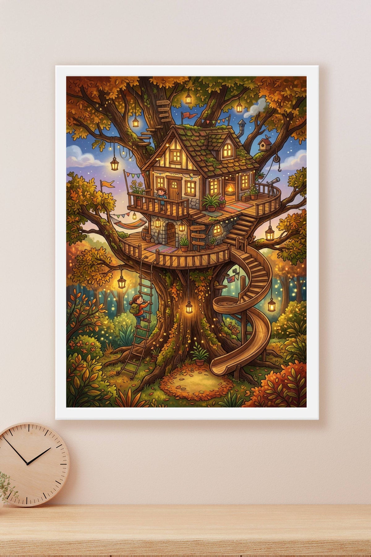 Affiche Chambre Enfant Cabane dans l'Arbre - Poster Aventure