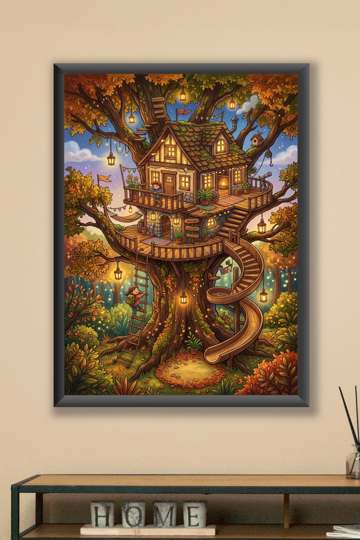 Affiche Chambre Enfant Cabane dans l'Arbre - Poster Aventure