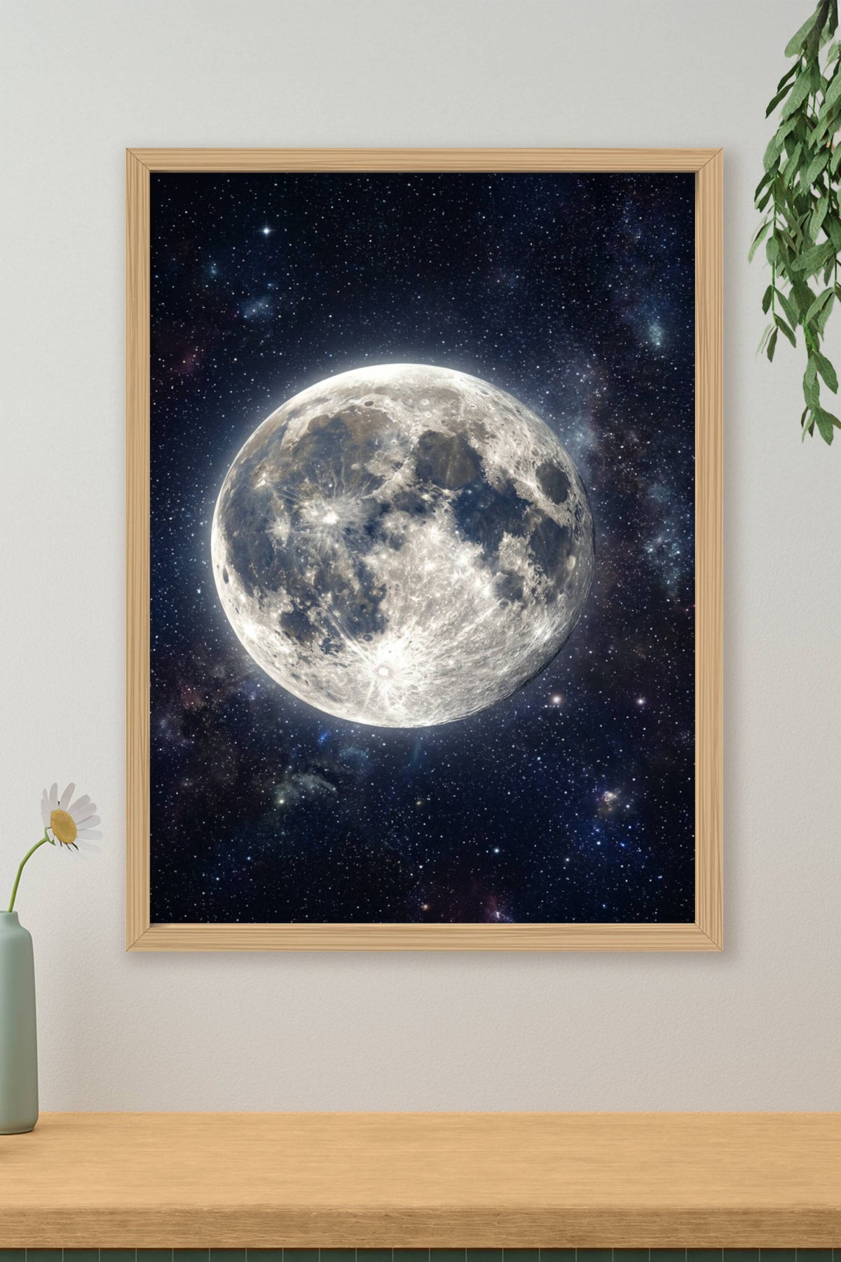 Affiche Chambre Enfant Pleine Lune - Poster Espace