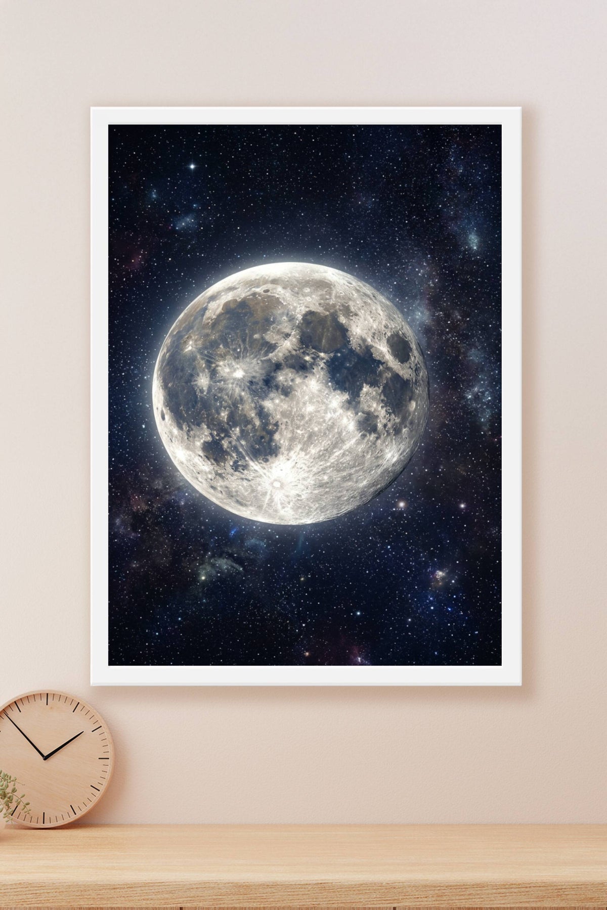 Affiche Chambre Enfant Pleine Lune - Poster Espace