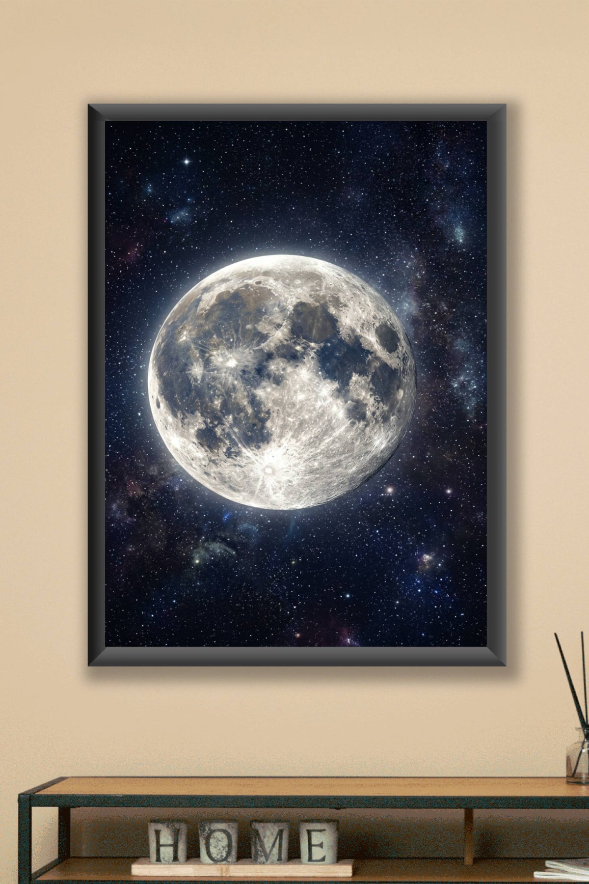 Affiche Chambre Enfant Pleine Lune - Poster Espace