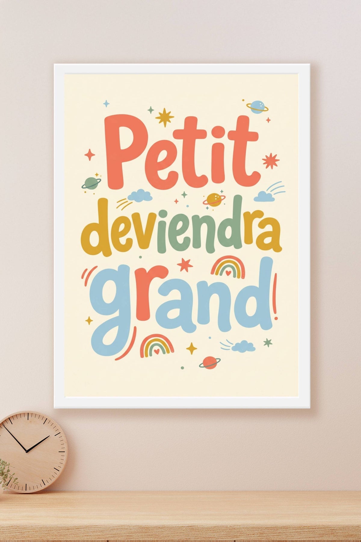 Affiche Chambre Enfant Petit Deviendra Grand - Poster Citation