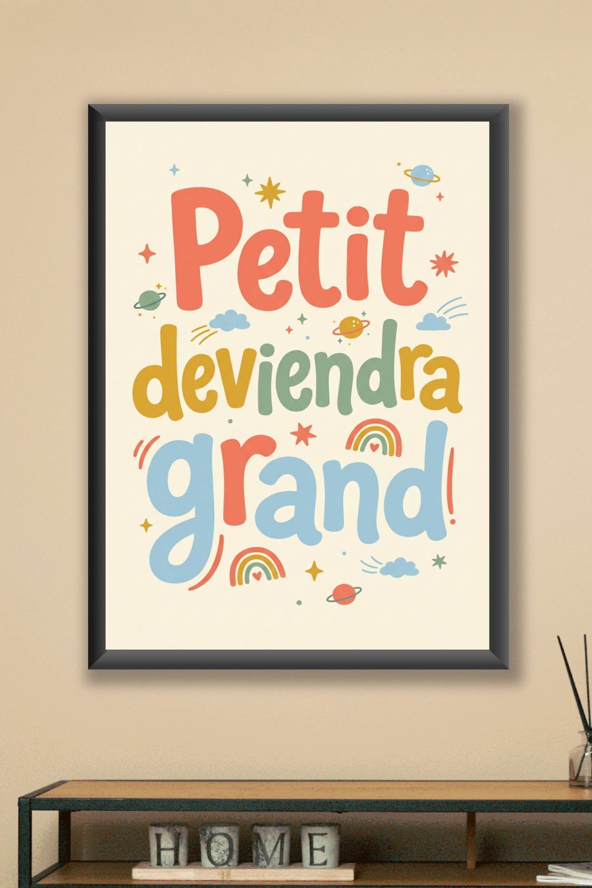 Affiche Chambre Enfant Petit Deviendra Grand - Poster Citation