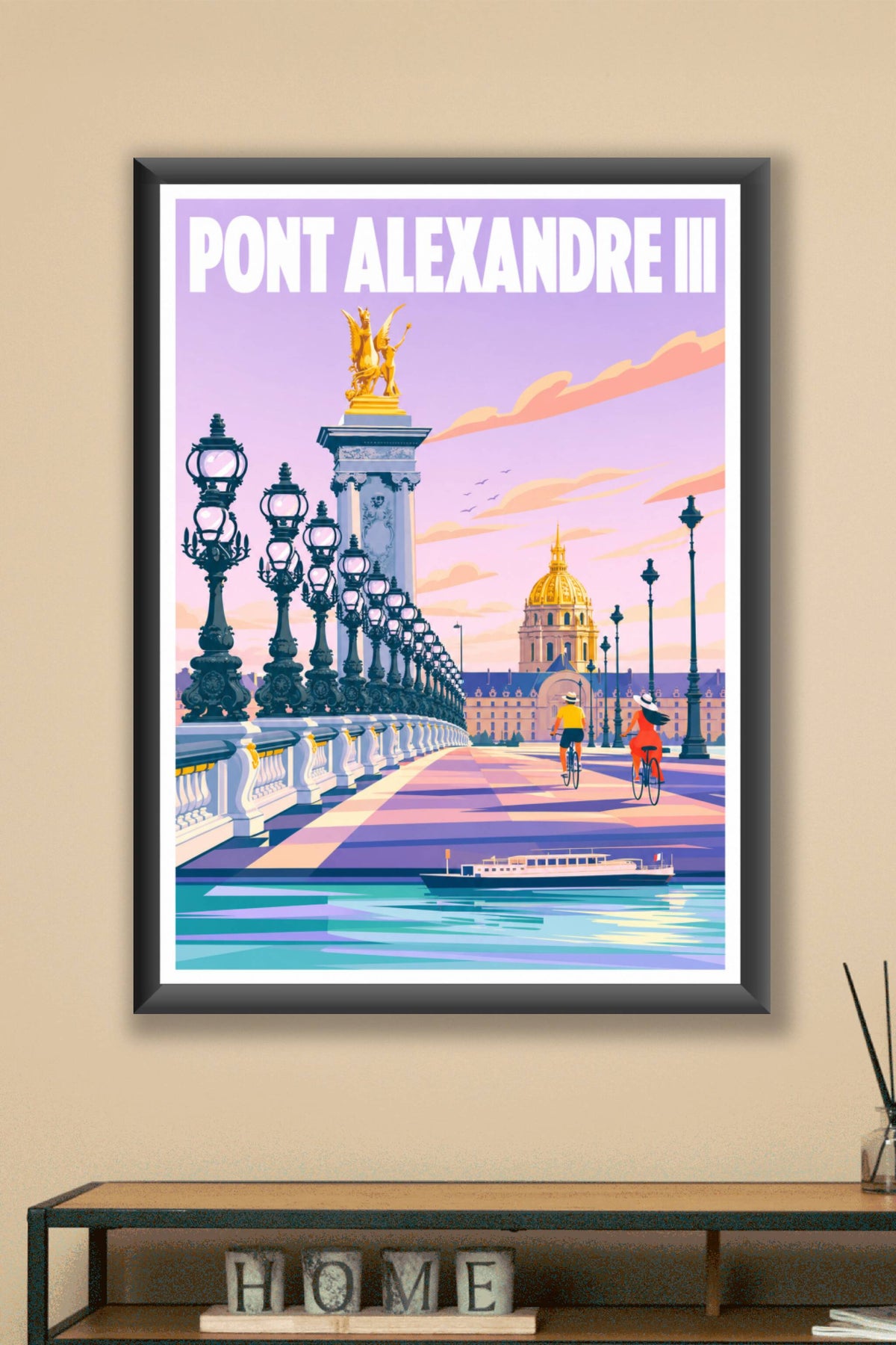Affiche du Pont Alexandre III, poster Invalides