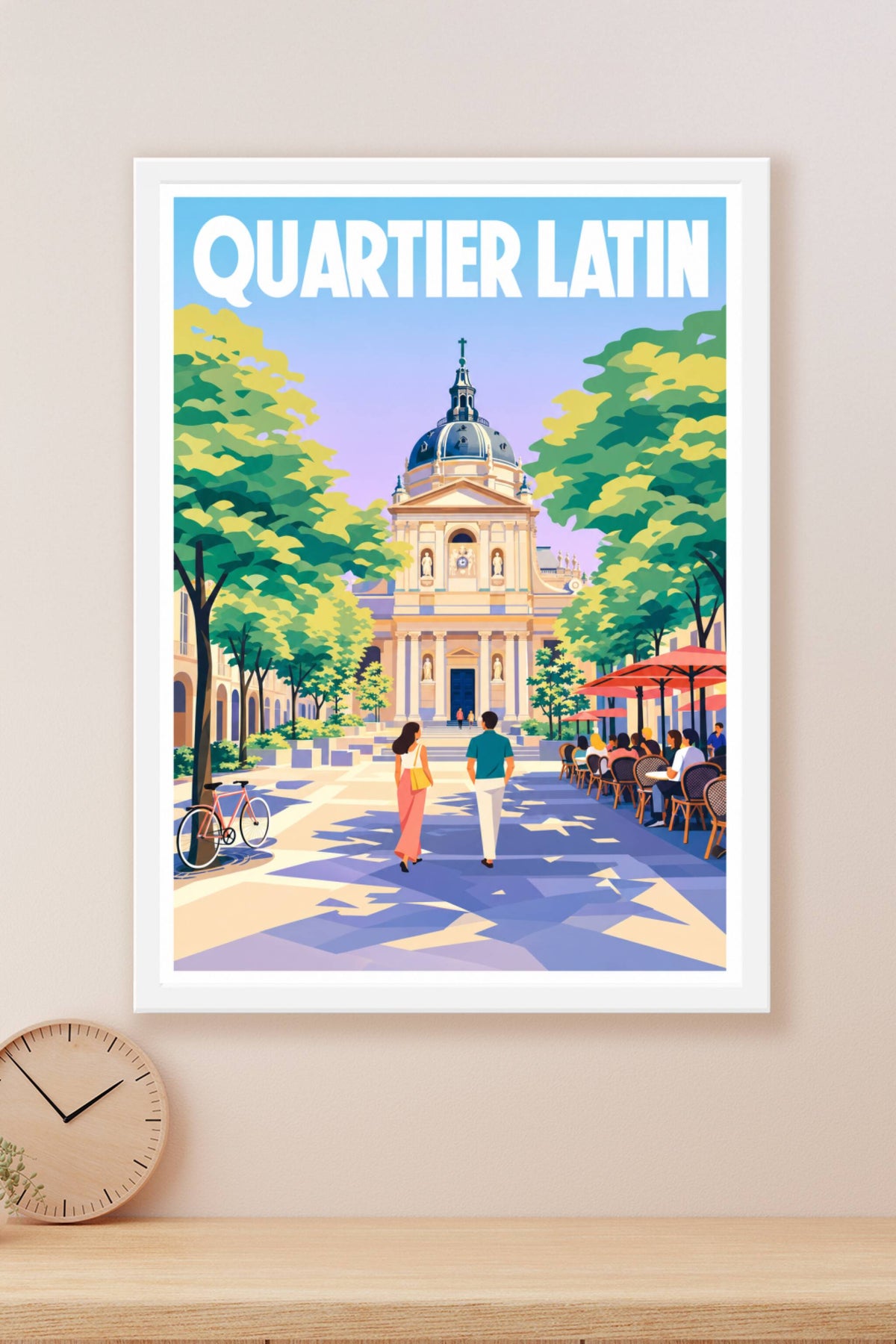 Affiche du Quartier Latin, poster de la Sorbonne