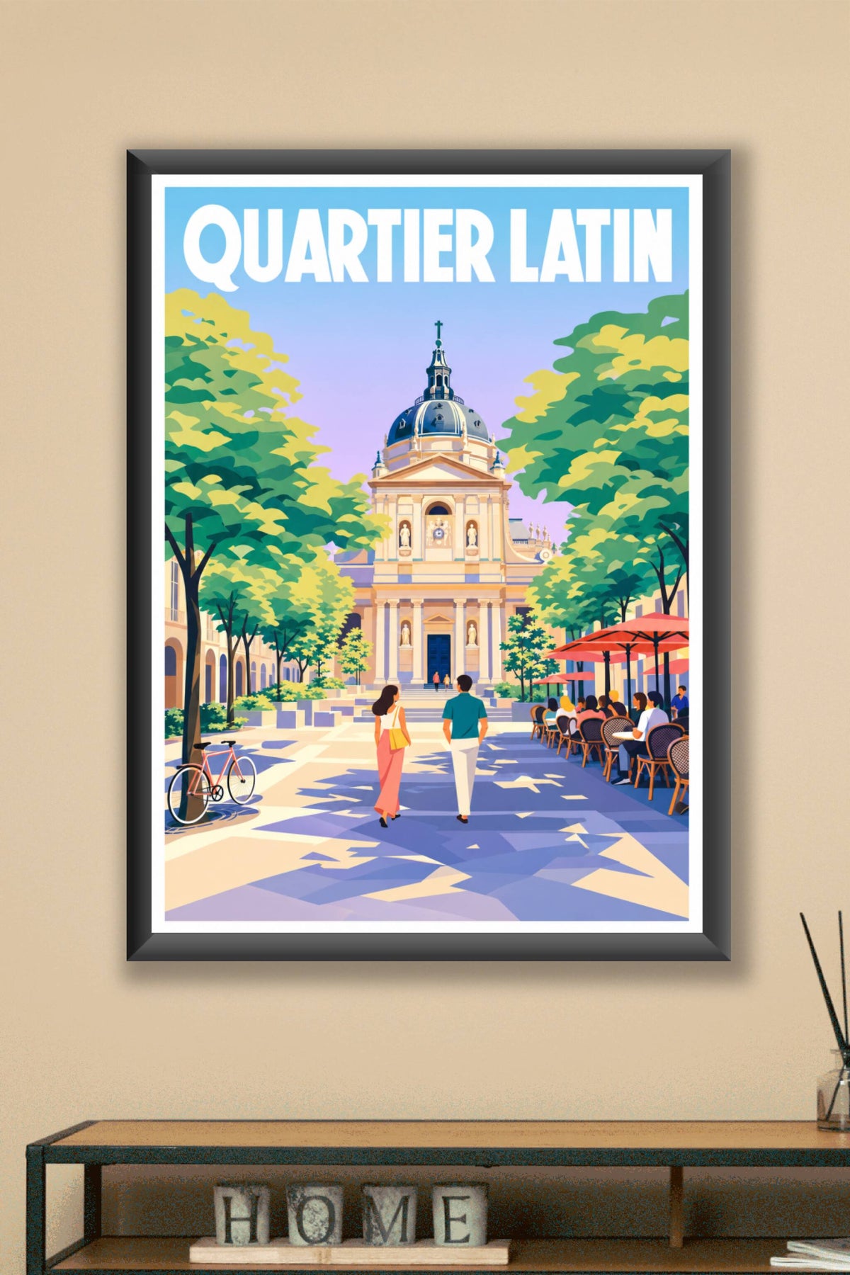 Affiche du Quartier Latin, poster de la Sorbonne