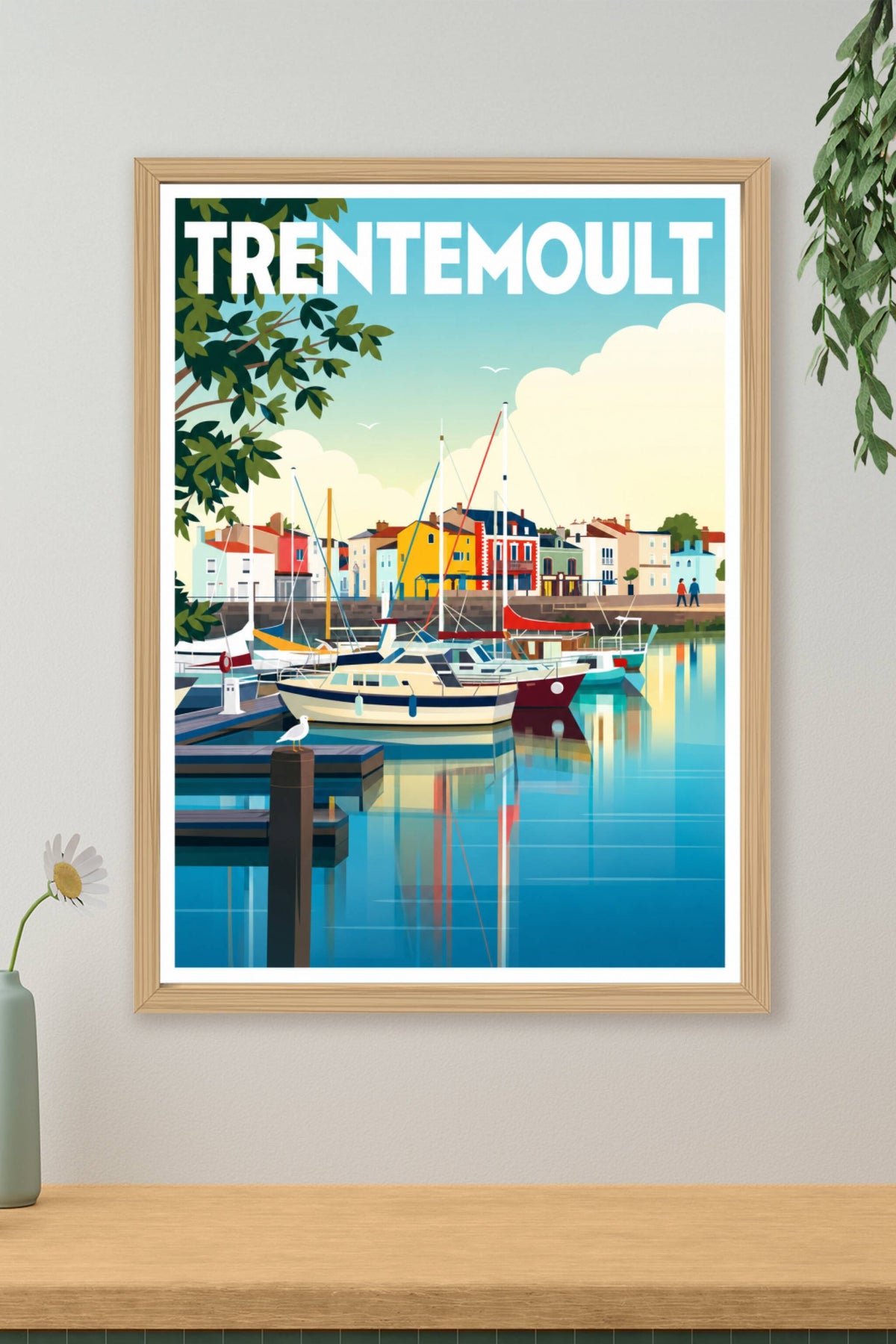 Affiche de Trentemoult, poster village coloré