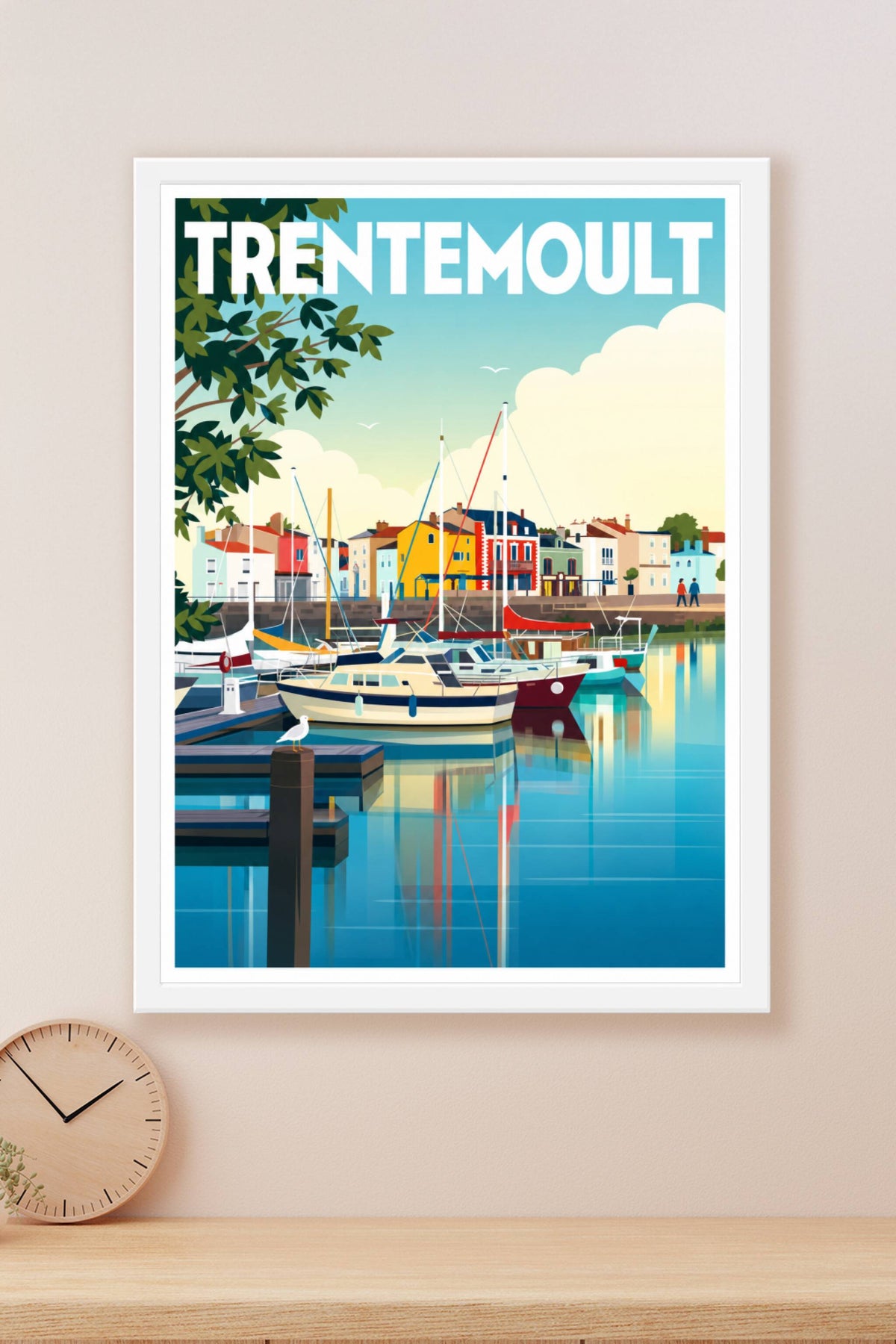 Affiche de Trentemoult, poster village coloré
