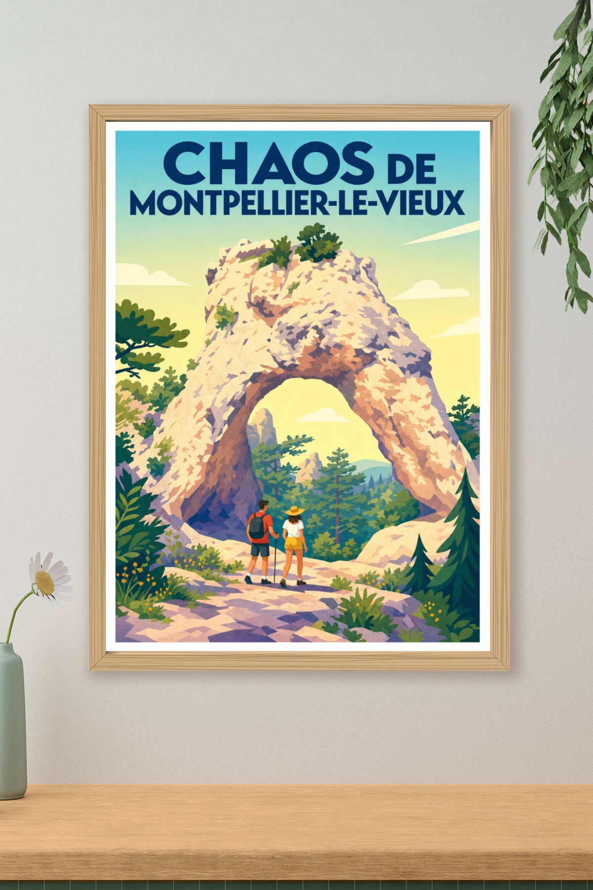 Poster de Montpellier-le-Vieux, arche de pierre