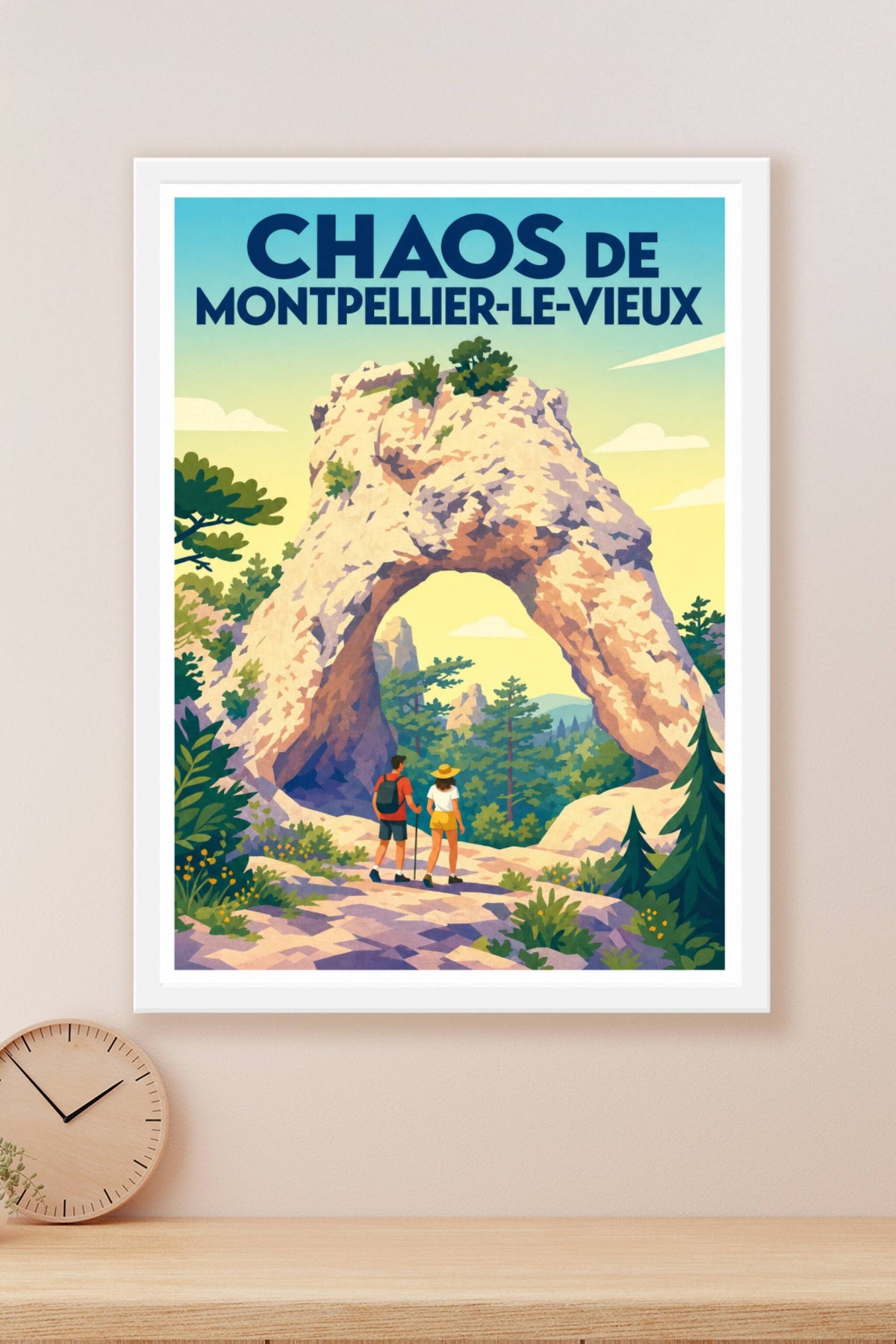 Poster de Montpellier-le-Vieux, arche de pierre