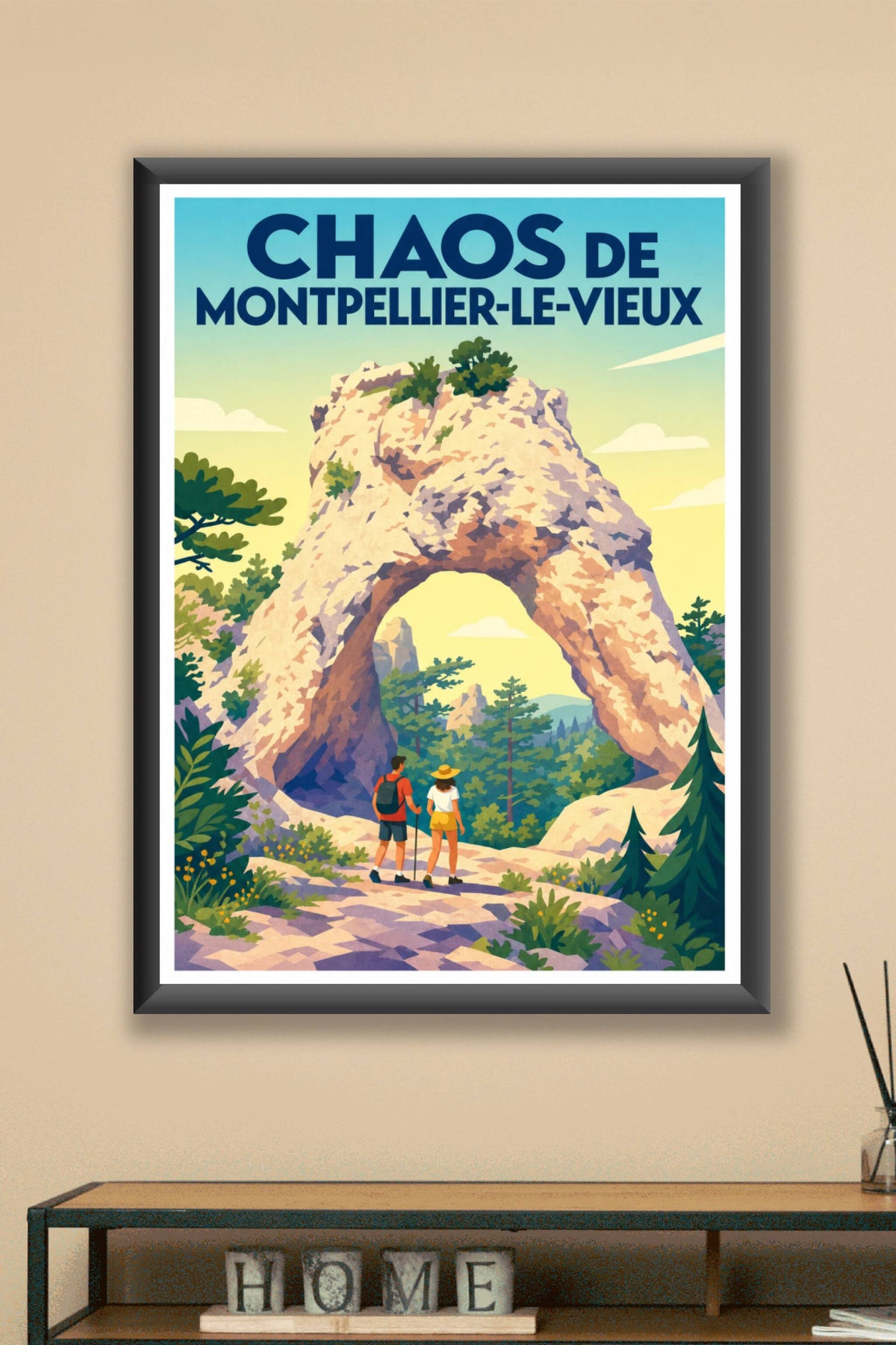 Poster de Montpellier-le-Vieux, arche de pierre