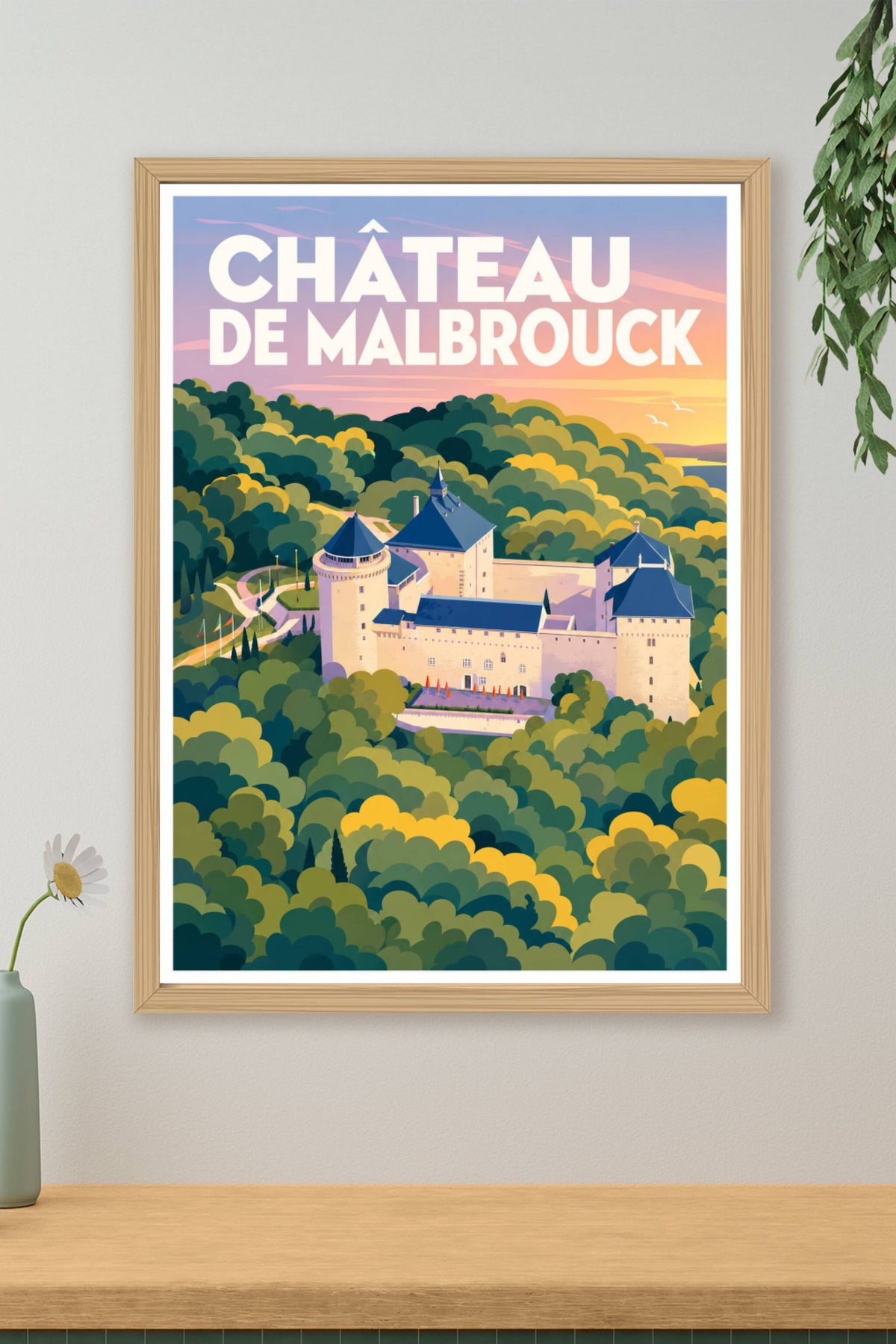 Poster du Château de Malbrouck, affiche de Moselle