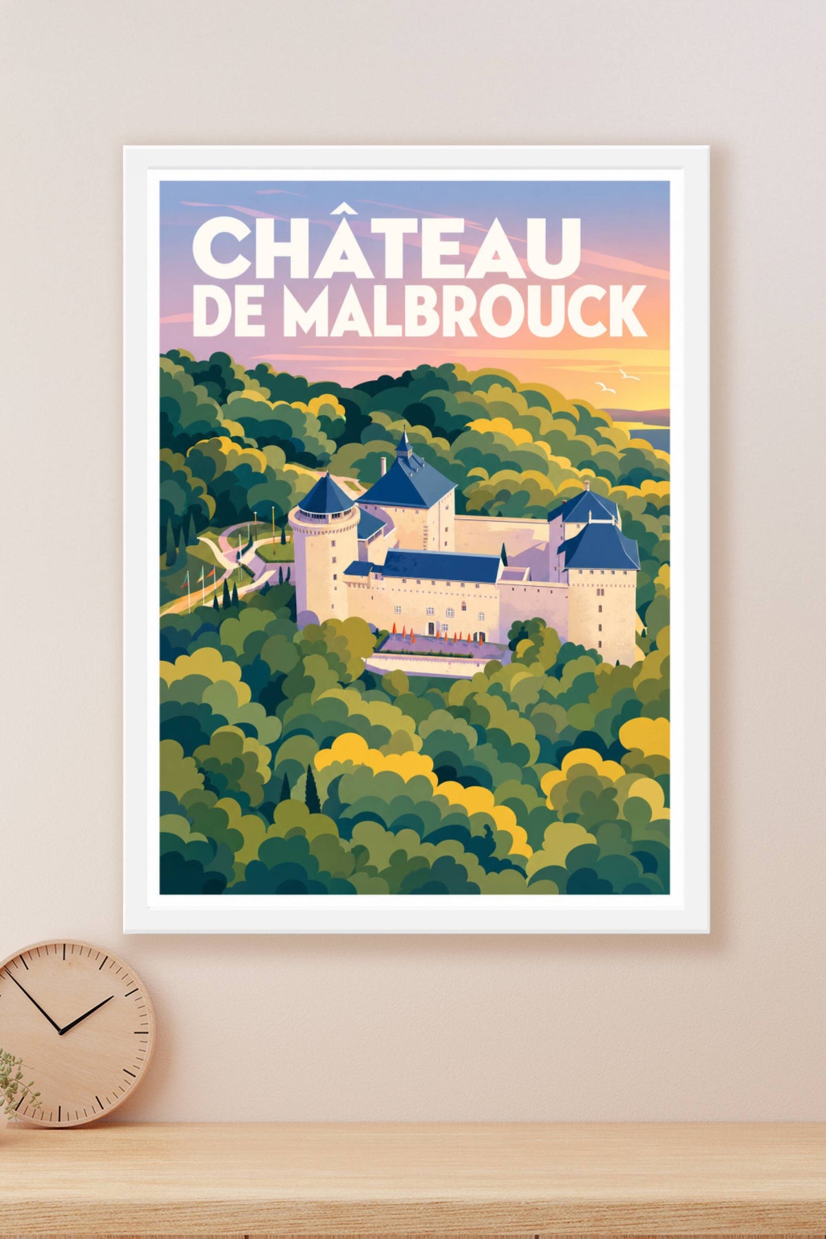 Poster du Château de Malbrouck, affiche de Moselle