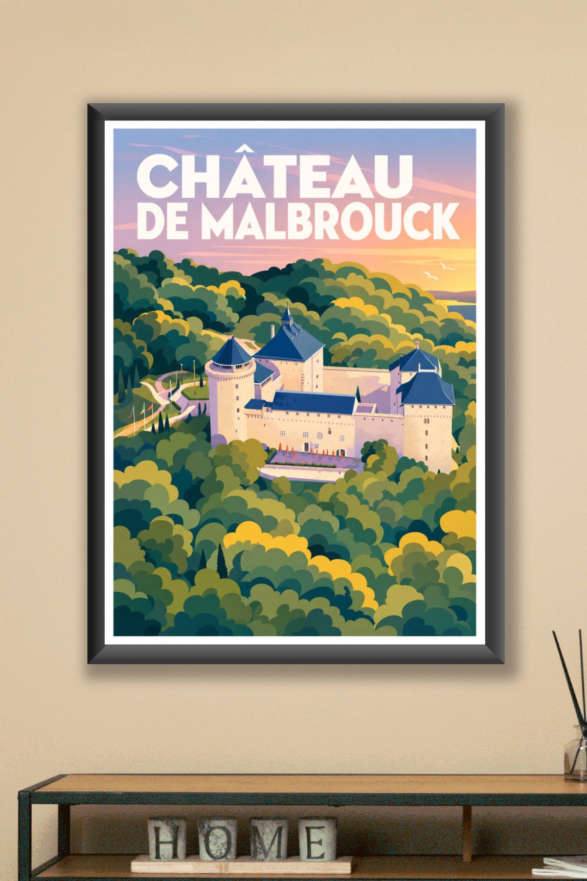 Poster du Château de Malbrouck, affiche de Moselle