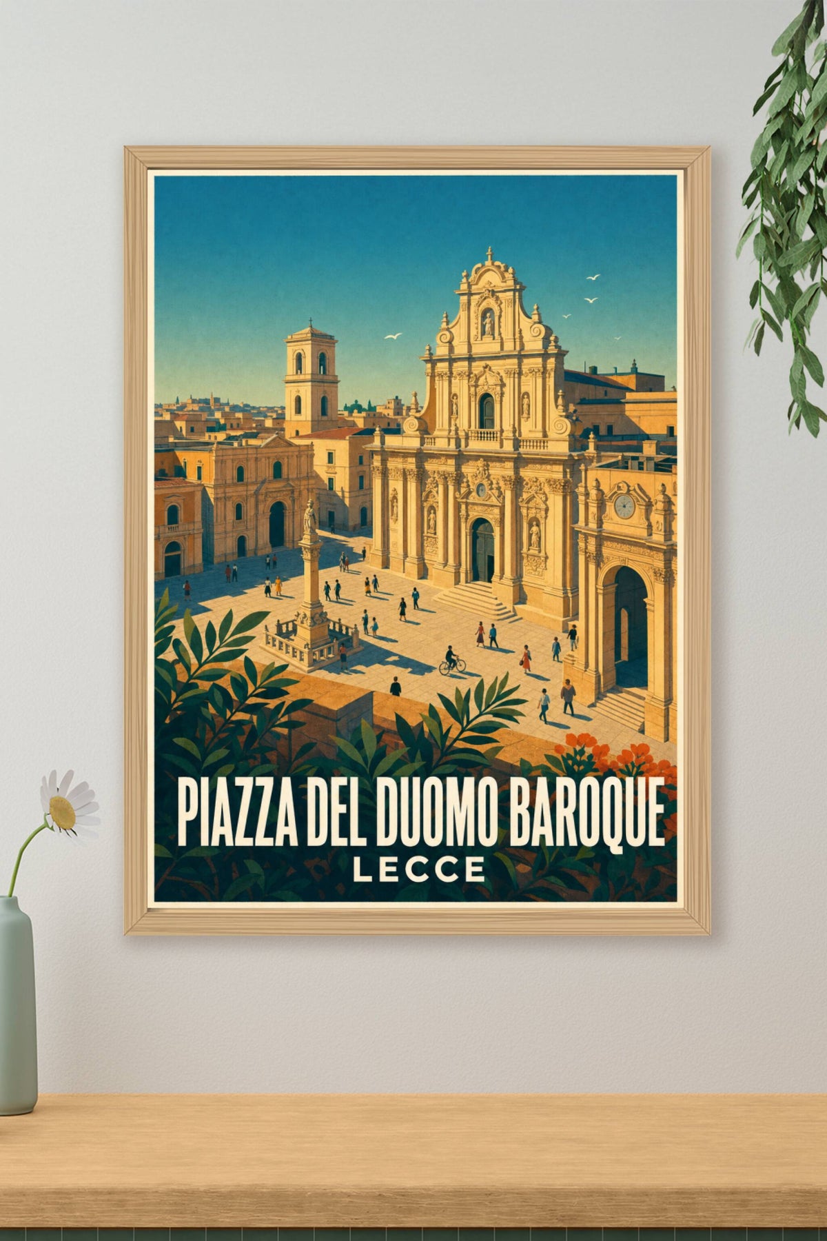 Affiche de Lecce, Piazza del Duomo baroque