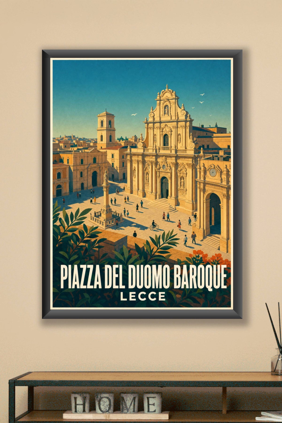 Affiche de Lecce, Piazza del Duomo baroque