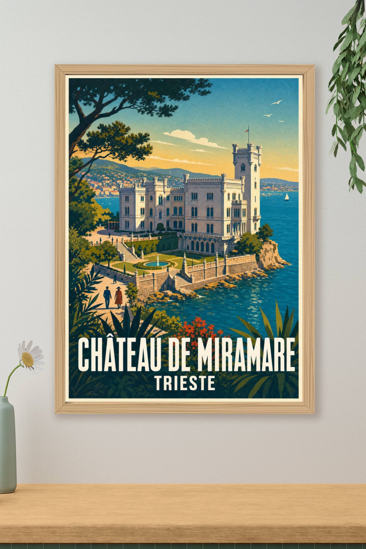 Affiche du Château de Miramare, poster de Trieste